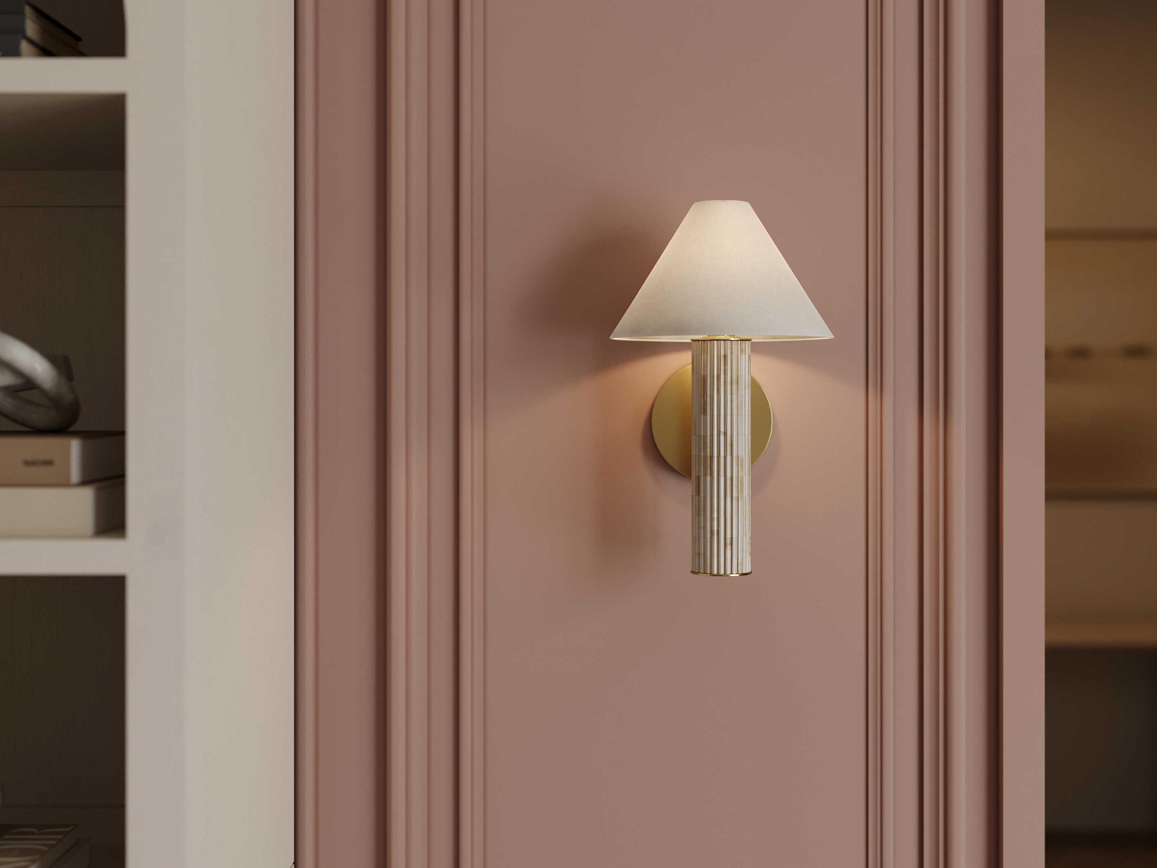 Mitzi Clover 1-Light Aged Brass Wall Sconce