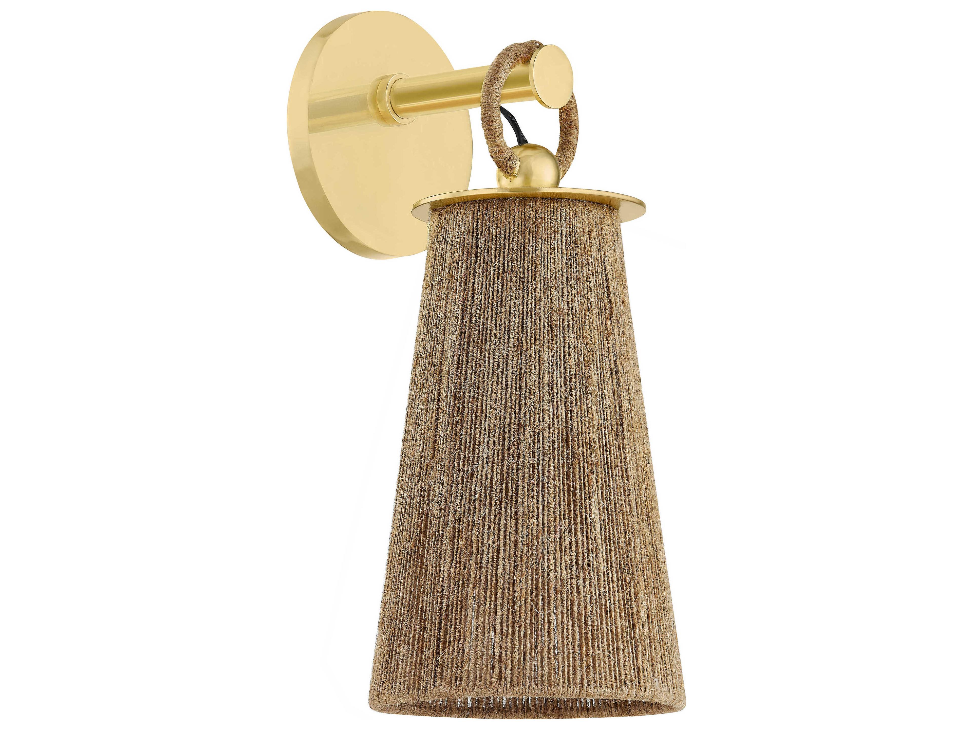 Mitzi Mandy Cheng Lauz 1-Light Aged Brass Brown Wall Sconce