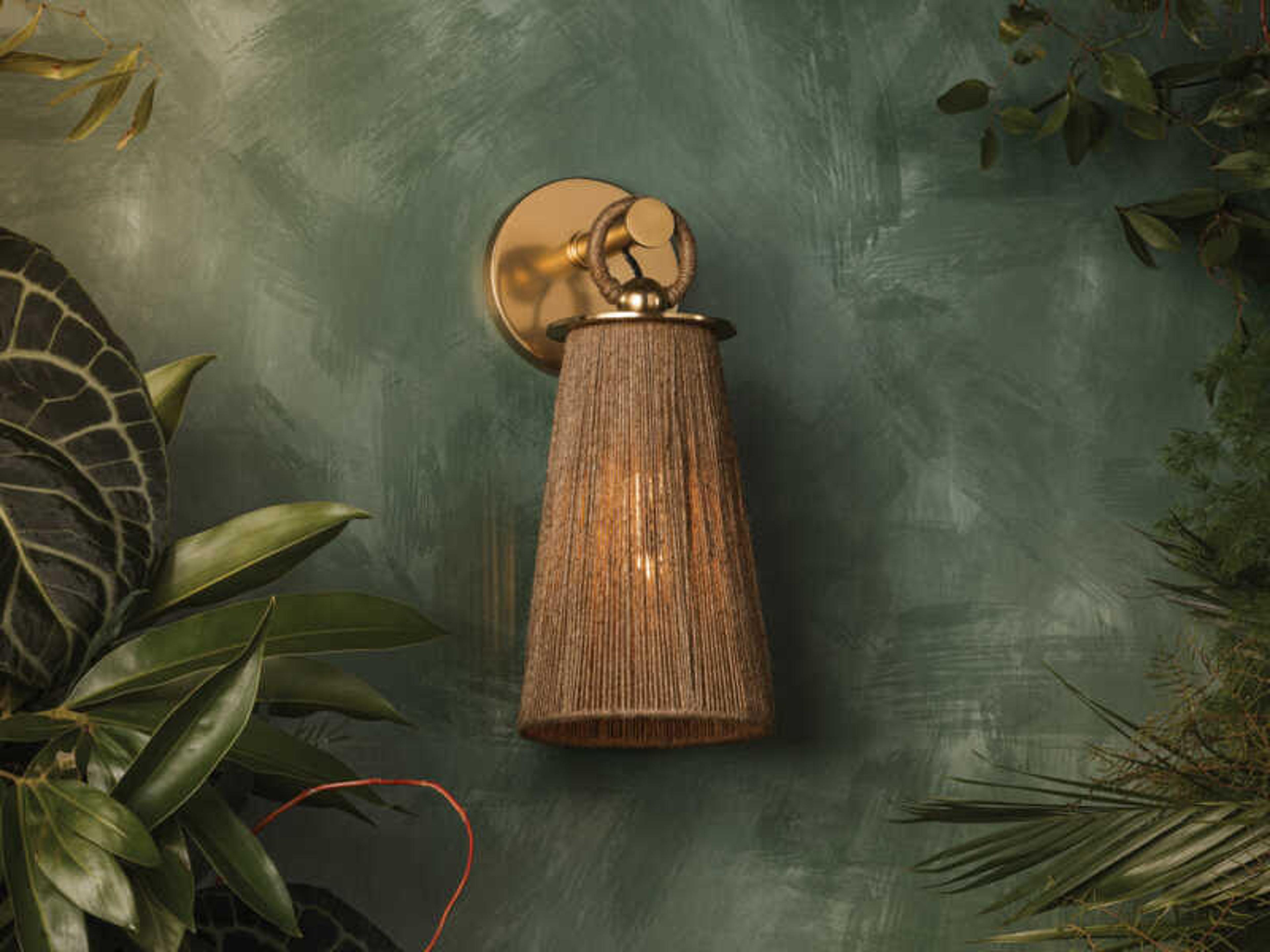 Mitzi Mandy Cheng Lauz 1-Light Aged Brass Brown Wall Sconce