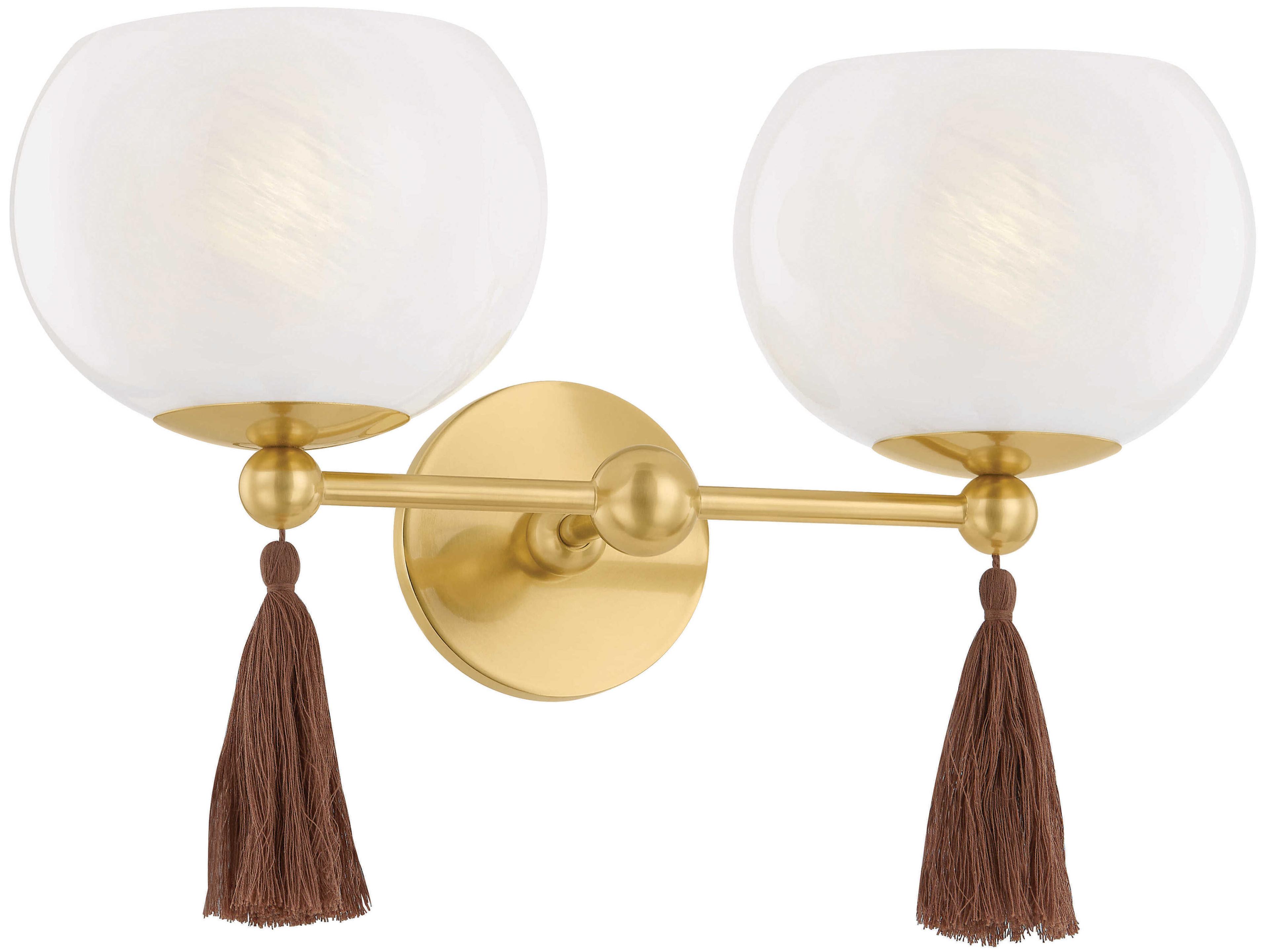 Mandy Cheng Niya 2-Light Aged Brass Vanity Light