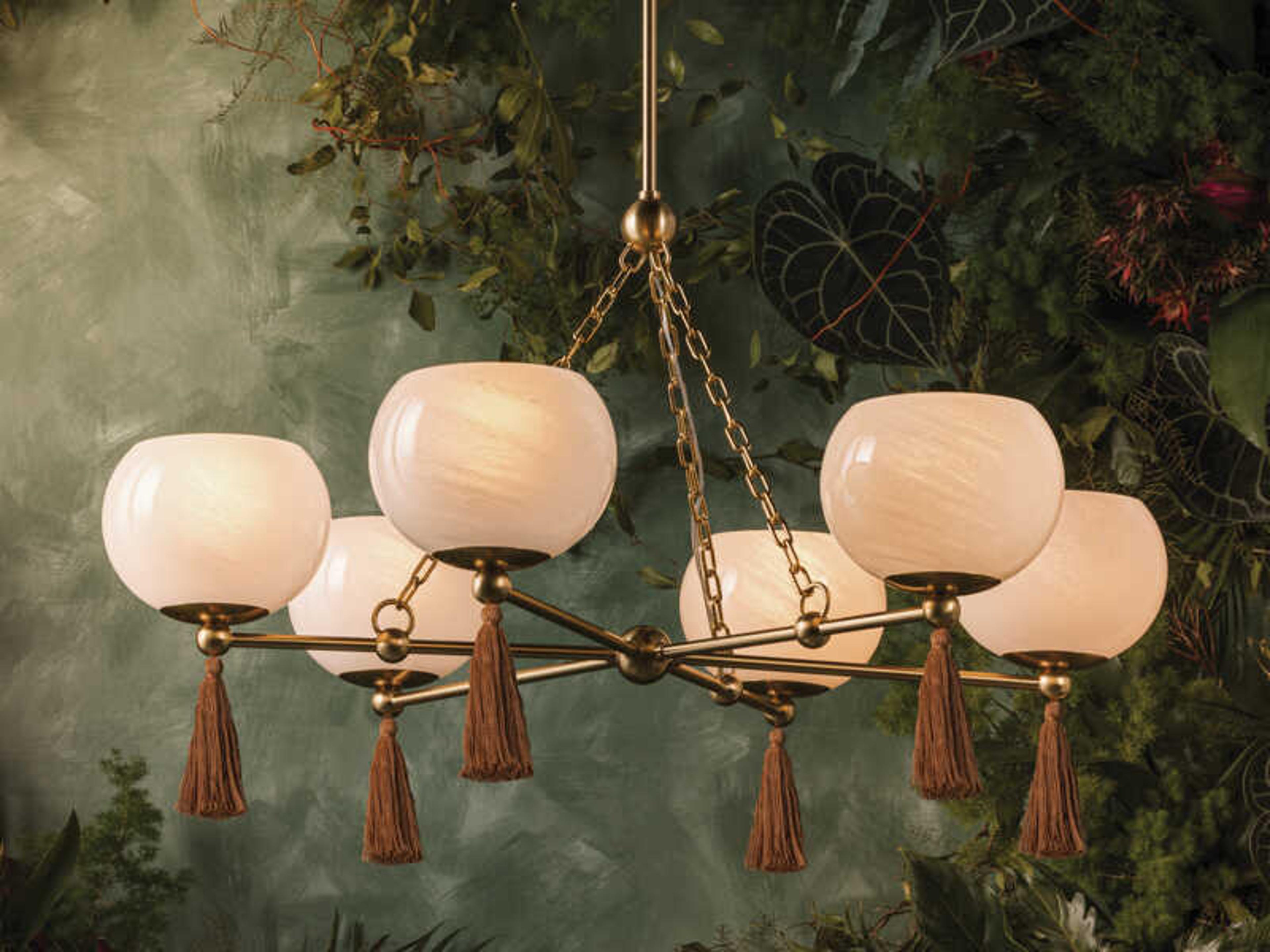 Mitzi Mandy Cheng Niya 6-Light Aged Brass Round Chandelier