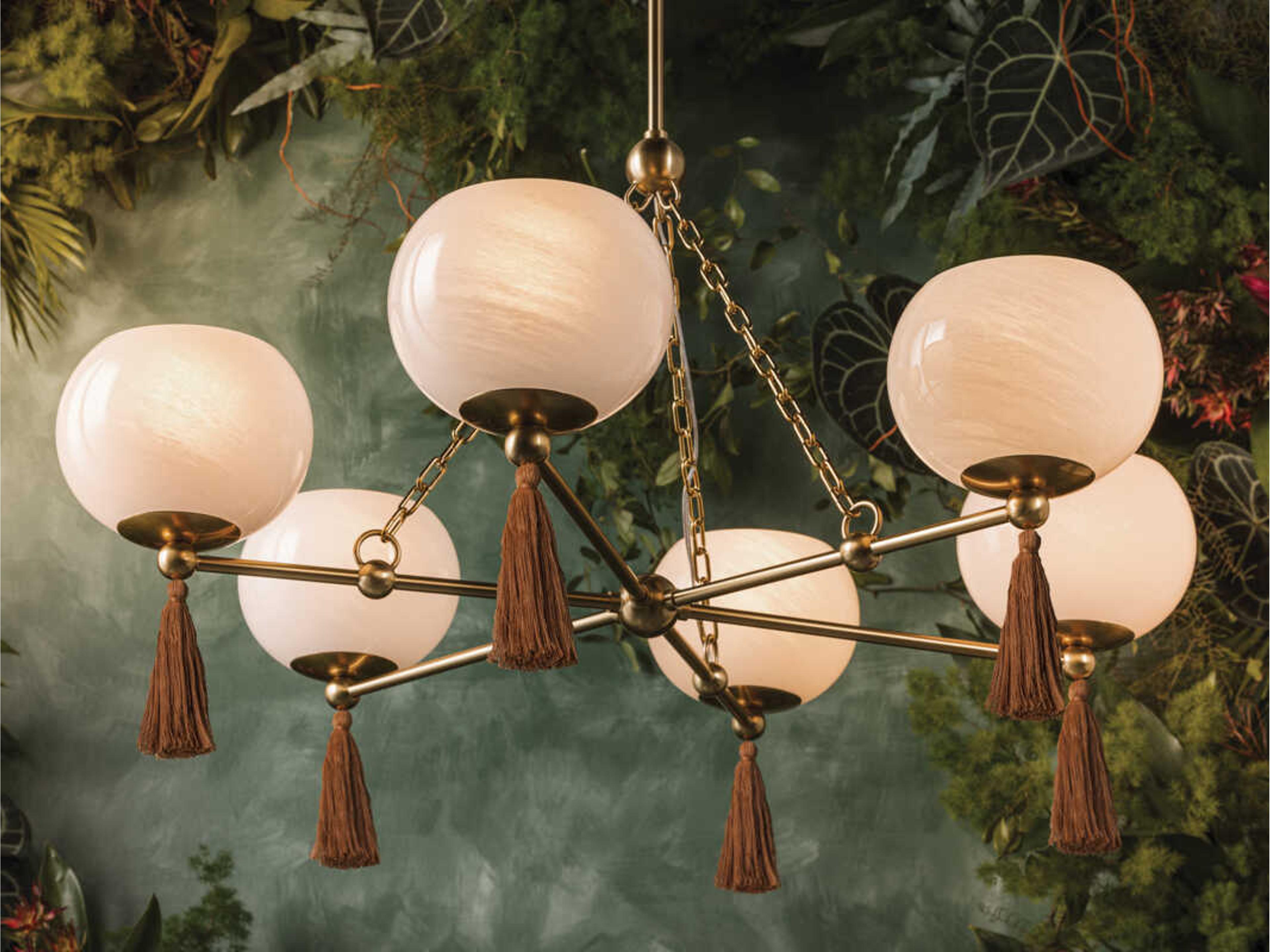 Mitzi Mandy Cheng Niya 6-Light Aged Brass Round Chandelier