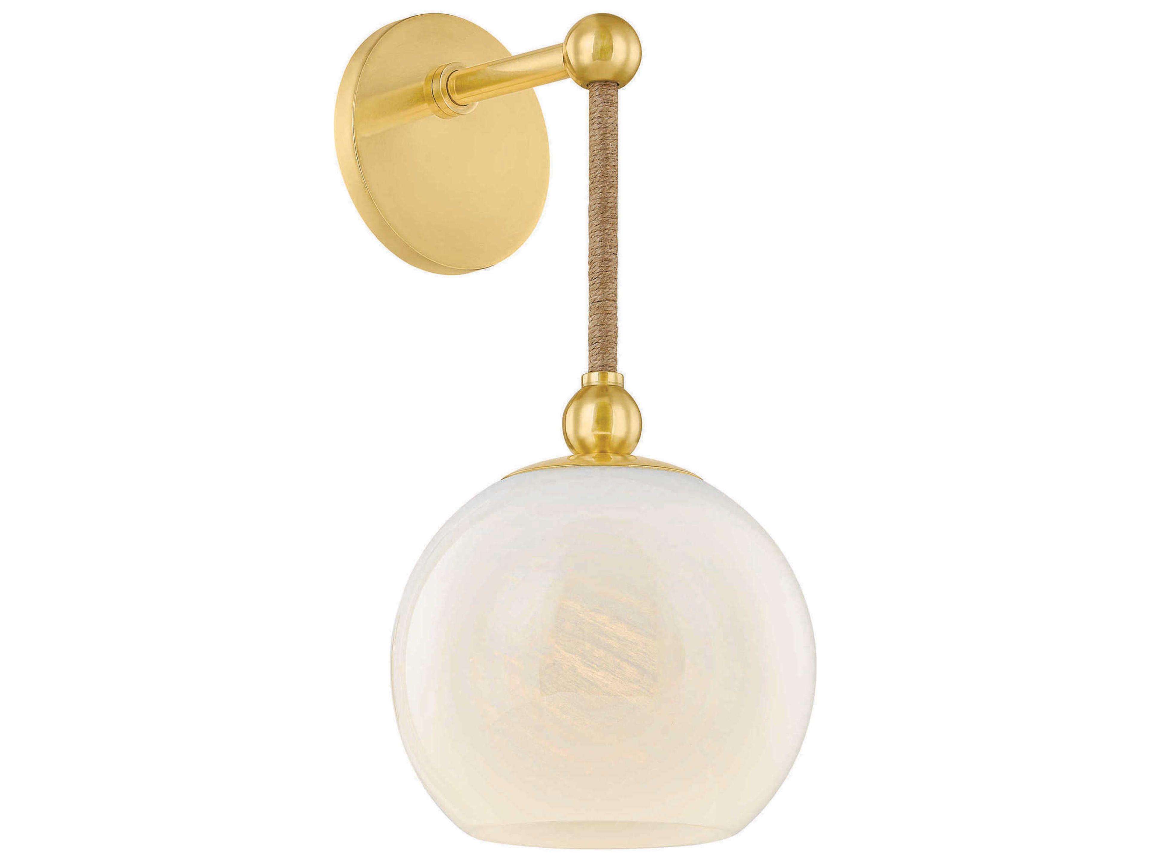 Mandy Cheng Abbie 1-Light Aged Brass Wall Sconce