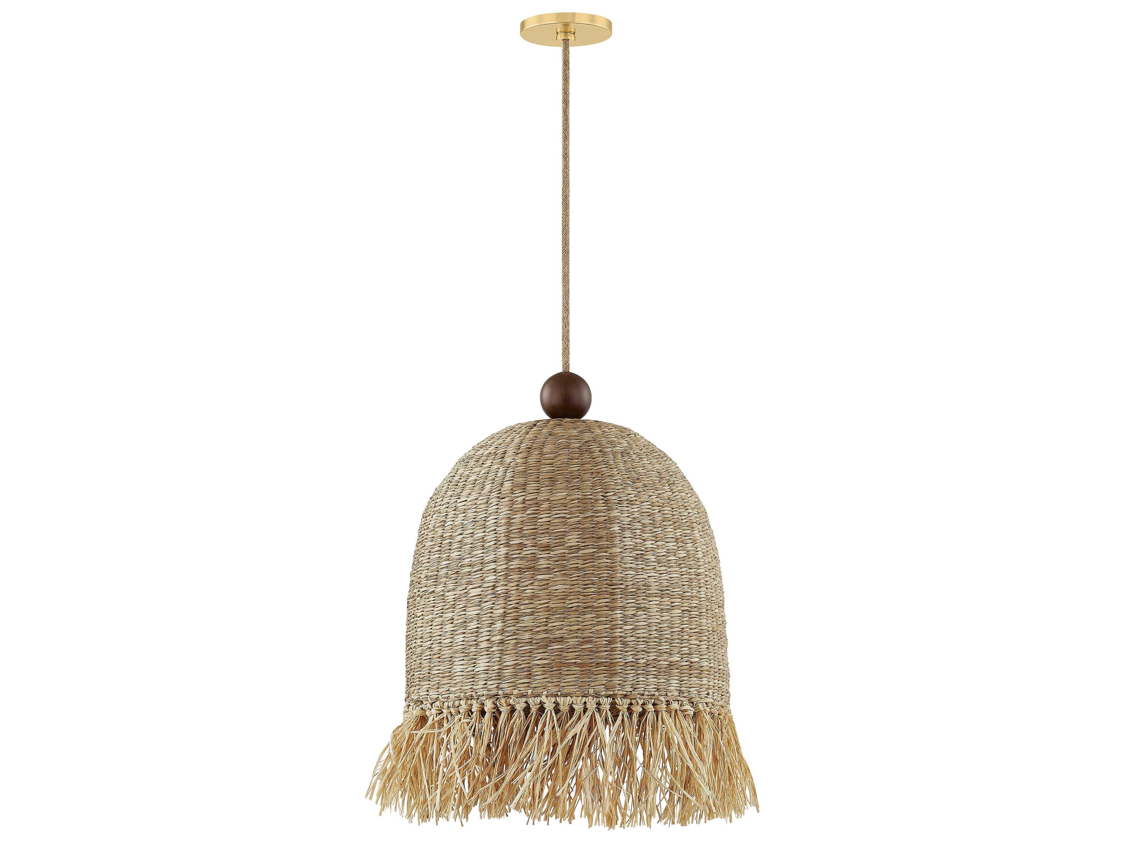 Mitzi Mandy Cheng Sheri 1-Light Aged Brass Dome Pendant