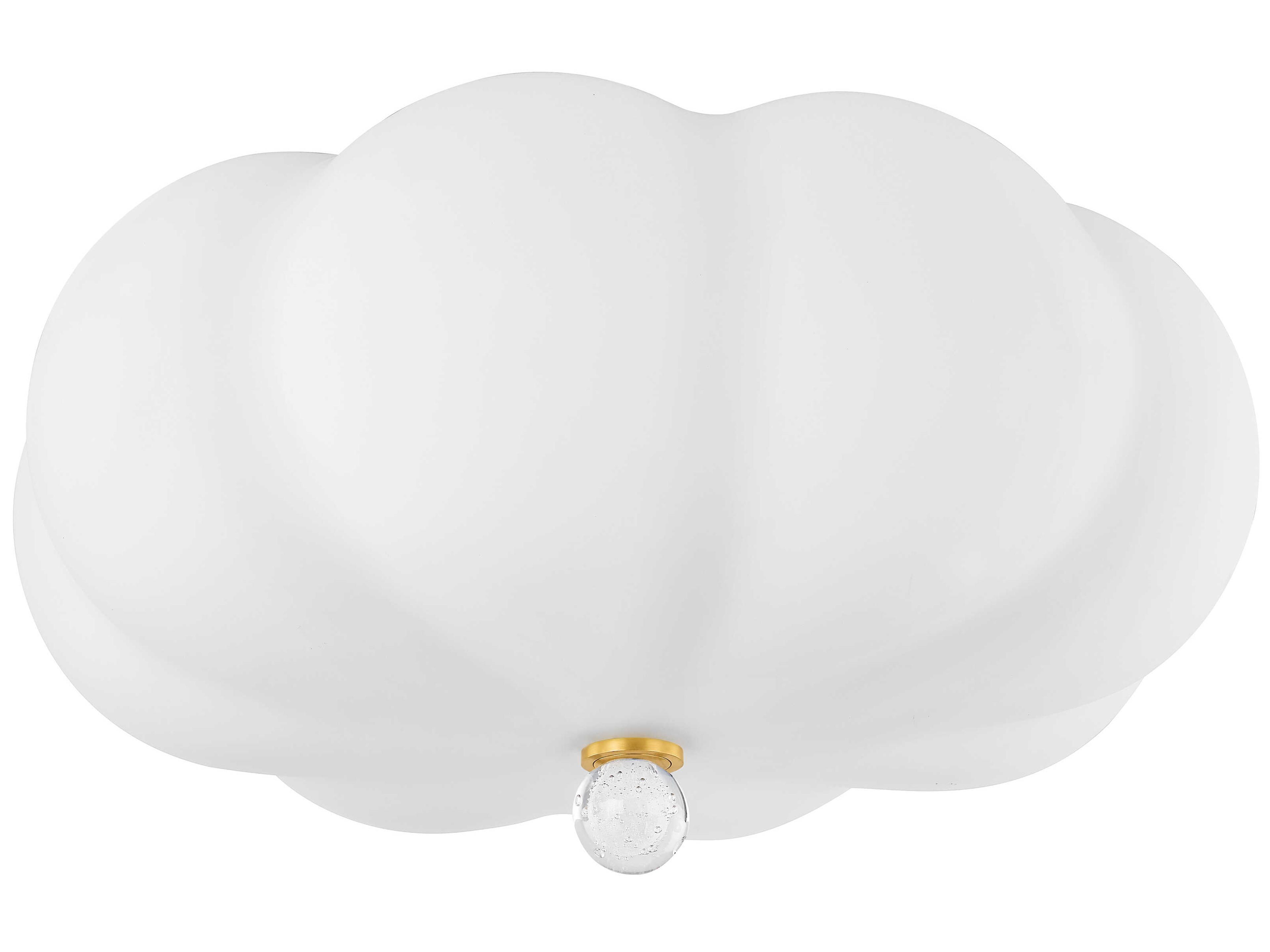 Mitzi Mandy Cheng Demille 3-Light Aged Brass Round Flush Mount