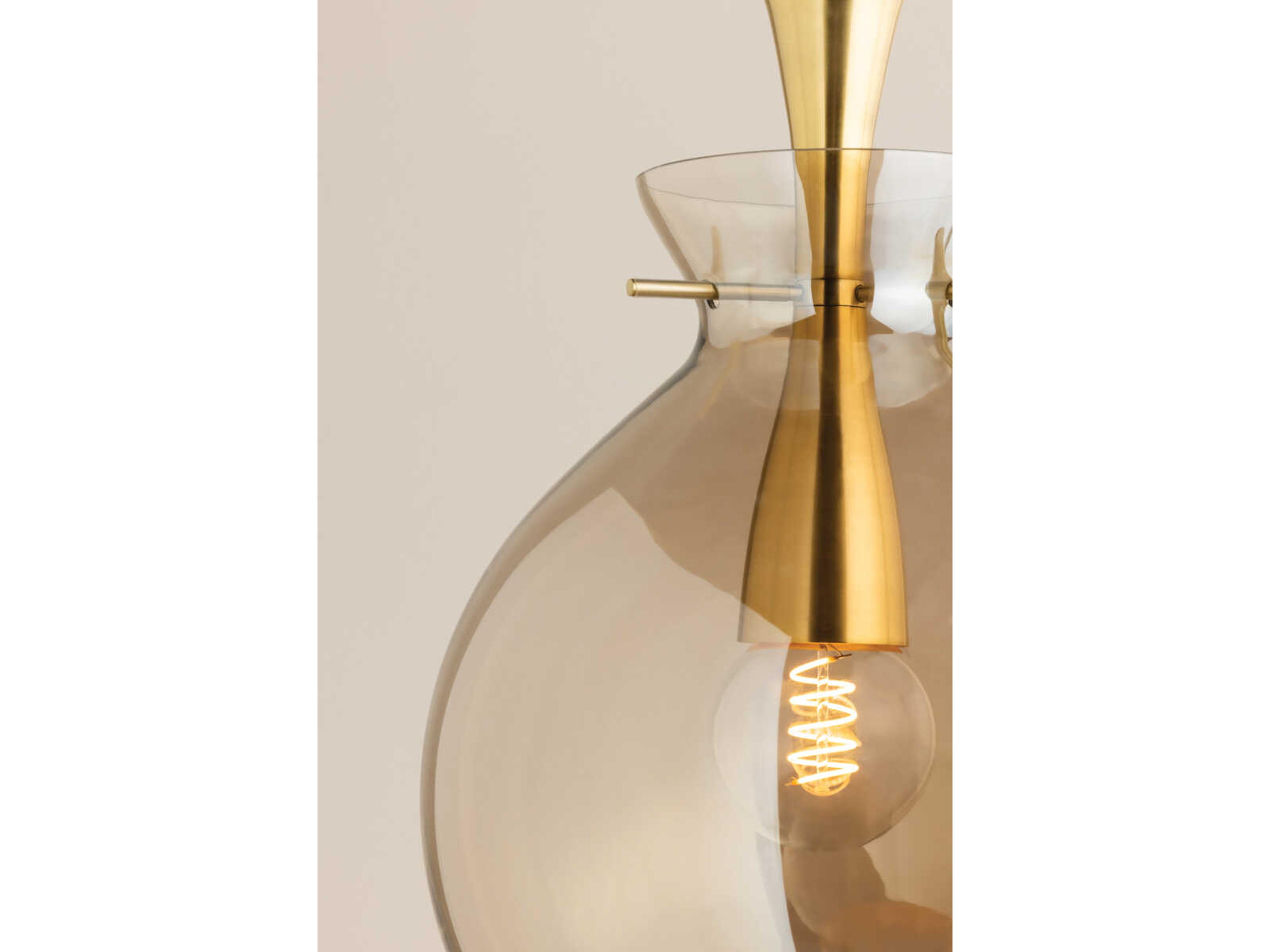 Mitzi Benita 1-Light Aged Brass Globe Pendant