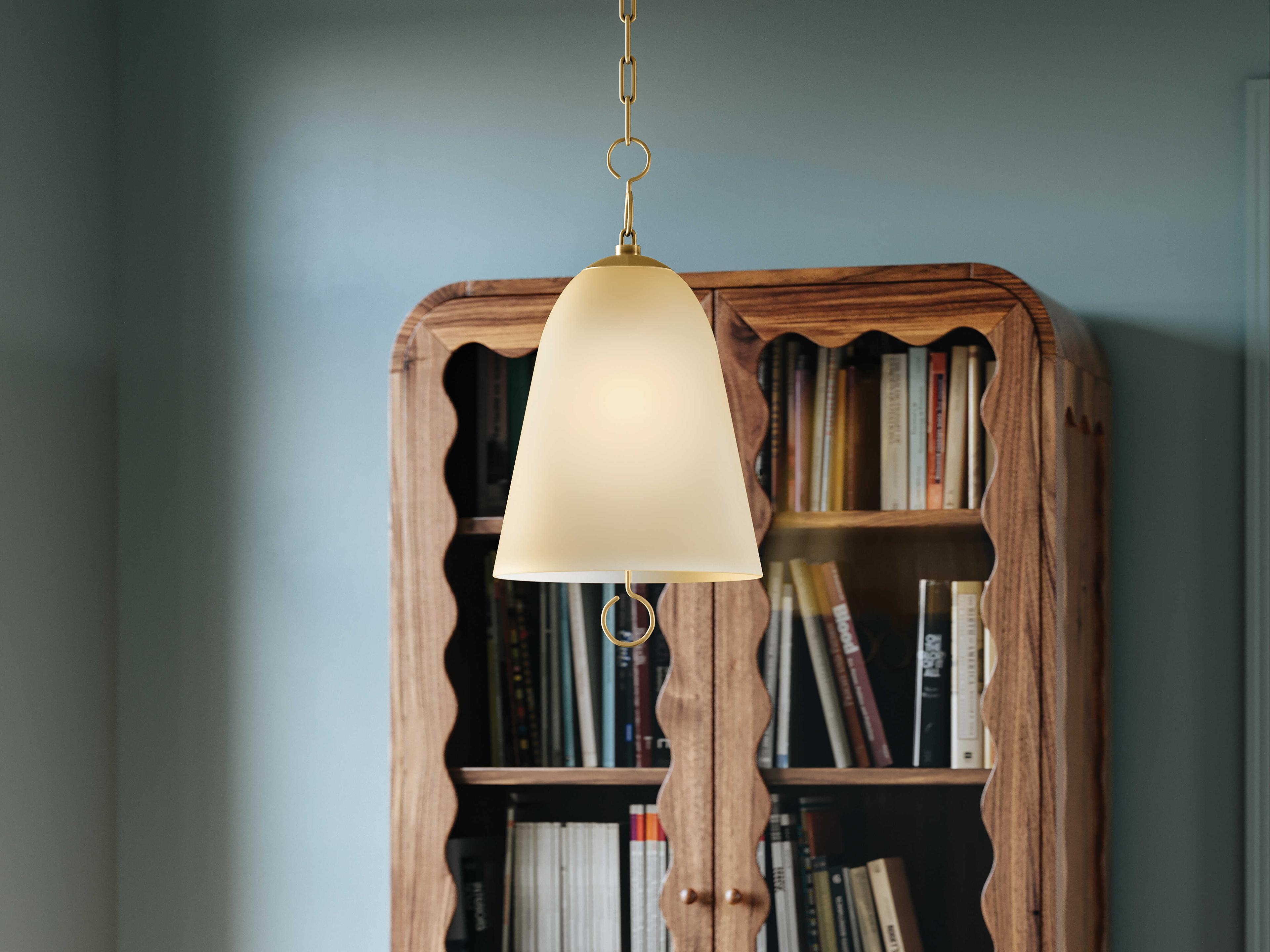 Mitzi Christine 1-Light Aged Brass Bell Pendant