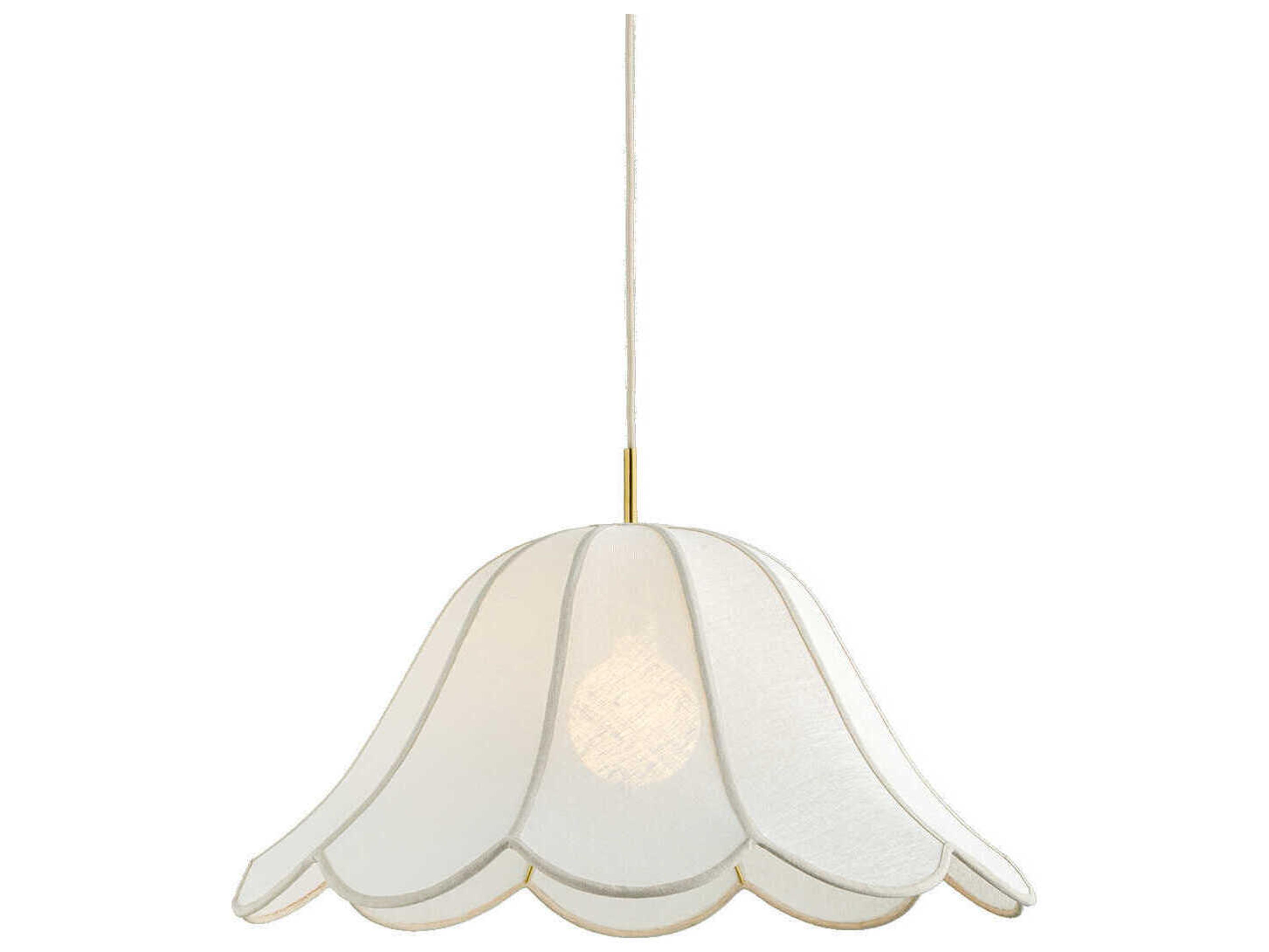 Dara 1-Light Aged Brass Dome Pendant