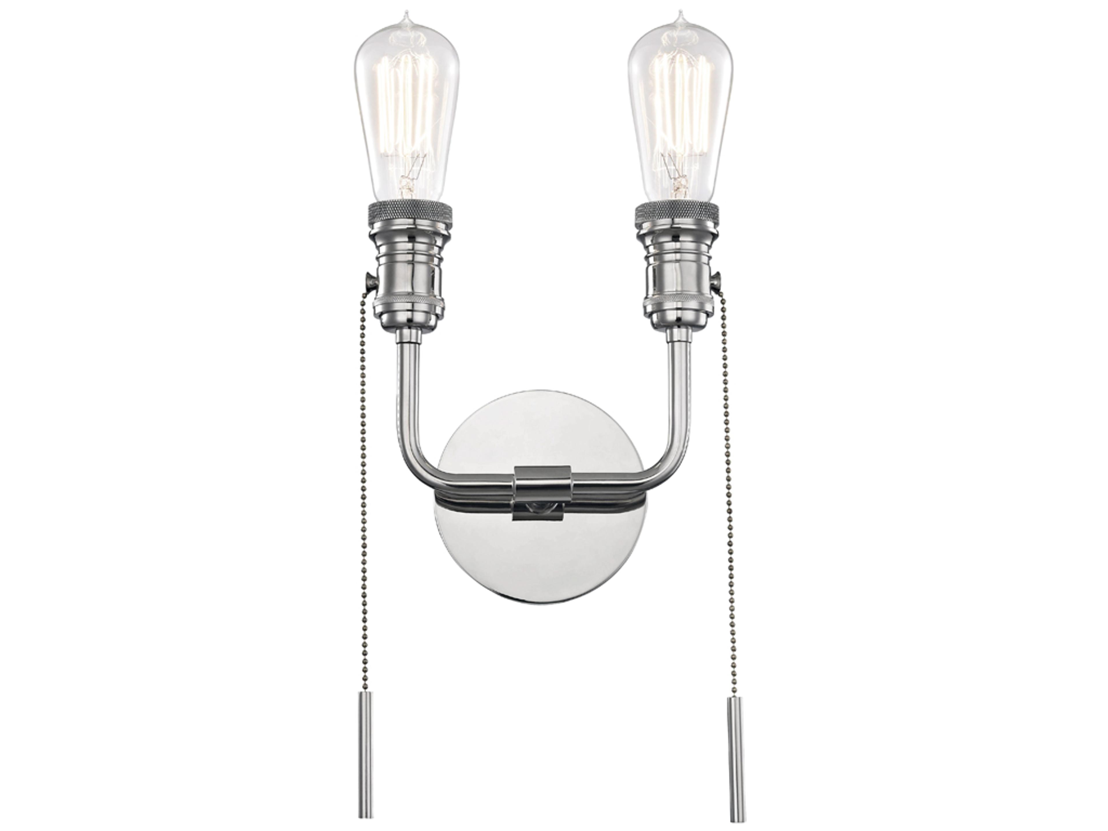 Mitzi Lexi 2-Light Polished Nickel Wall Sconce