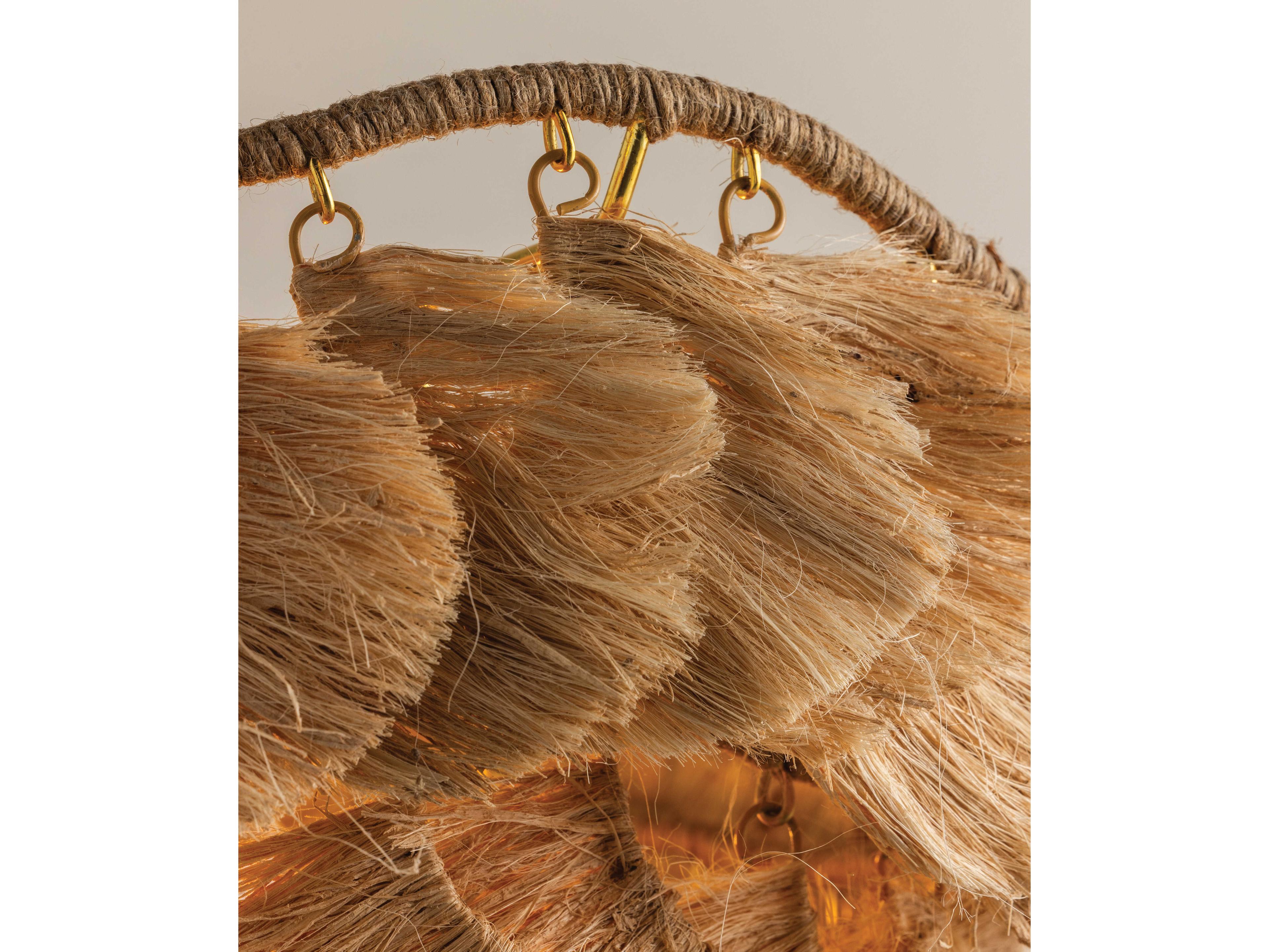 Mitzi Daria 1-Light Aged Brass Round Chandelier