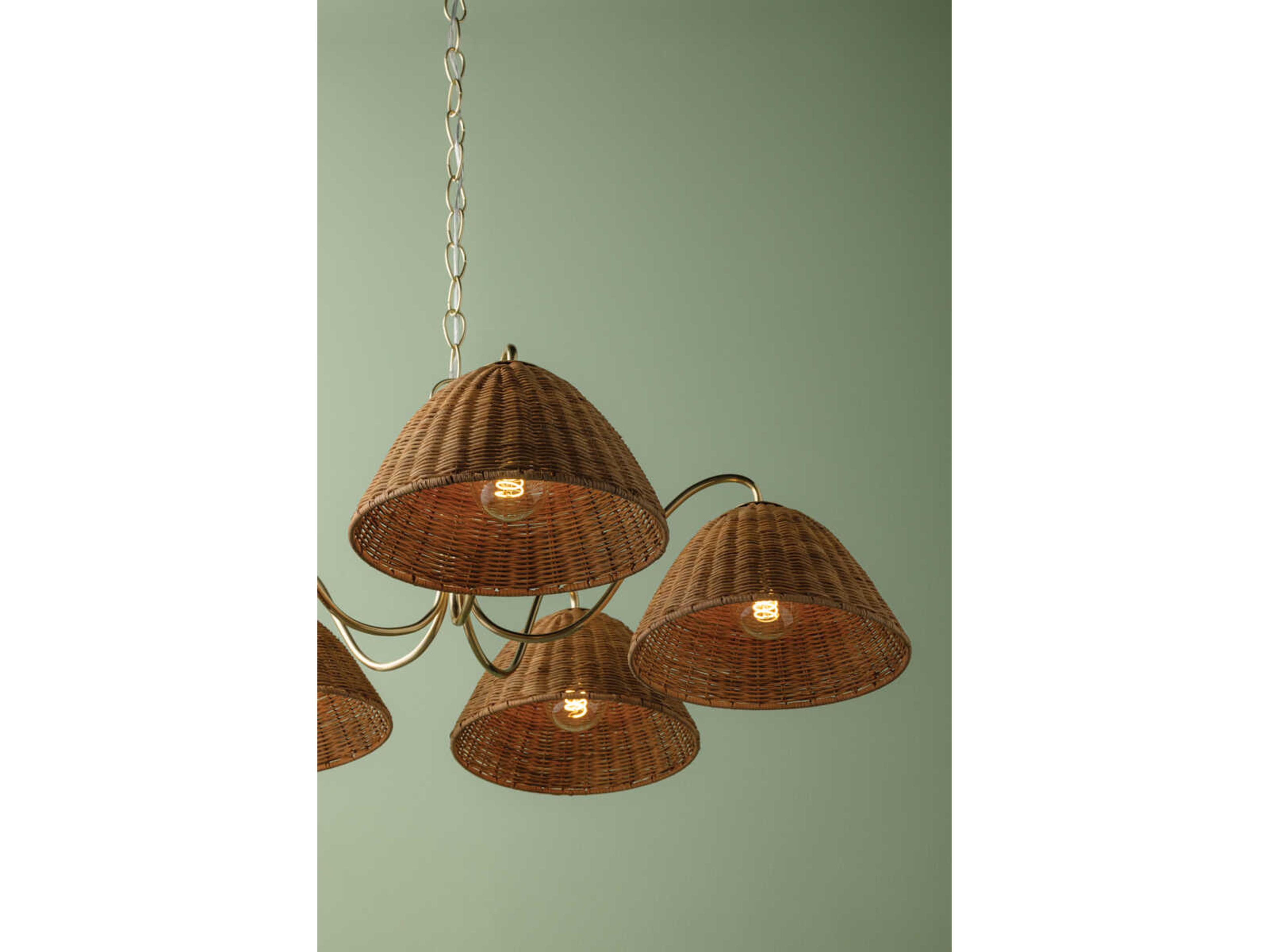 Mitzi Katniss 5-Light Aged Brass Dome Chandelier