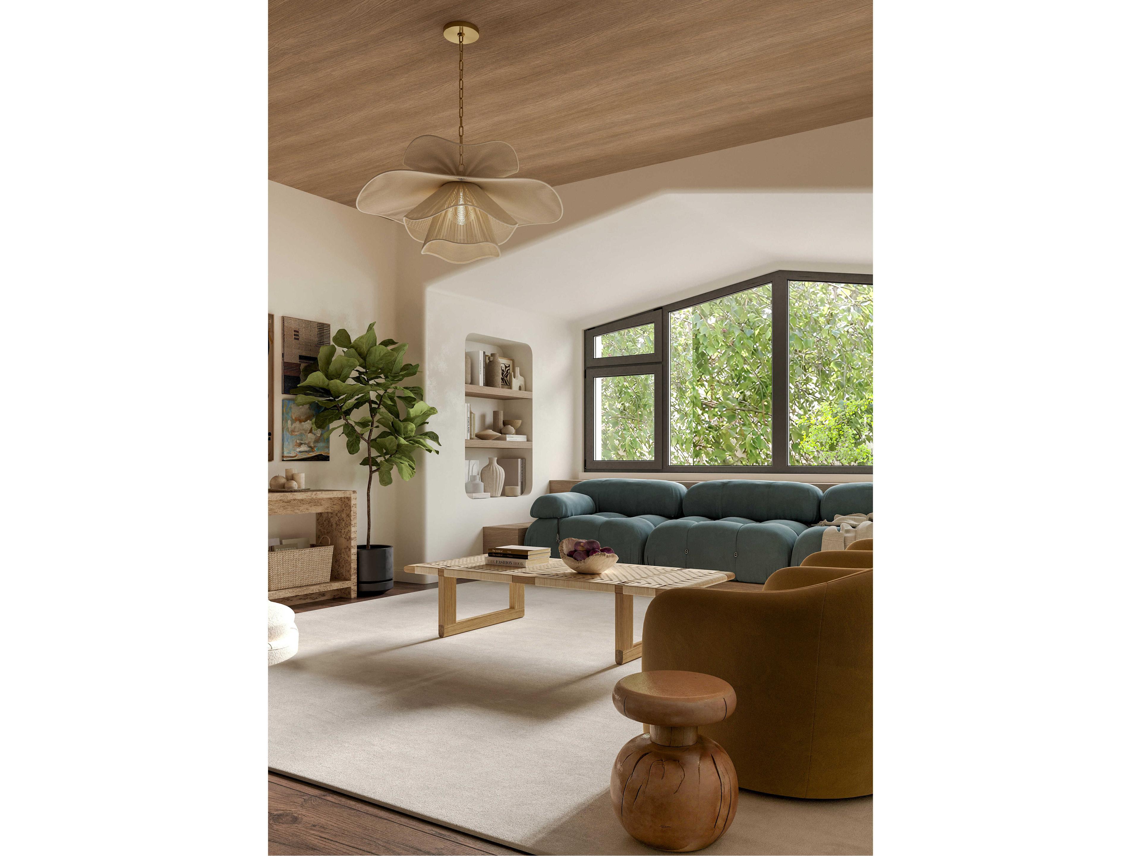 Mitzi Amanda 1-Light Aged Brass Pendant