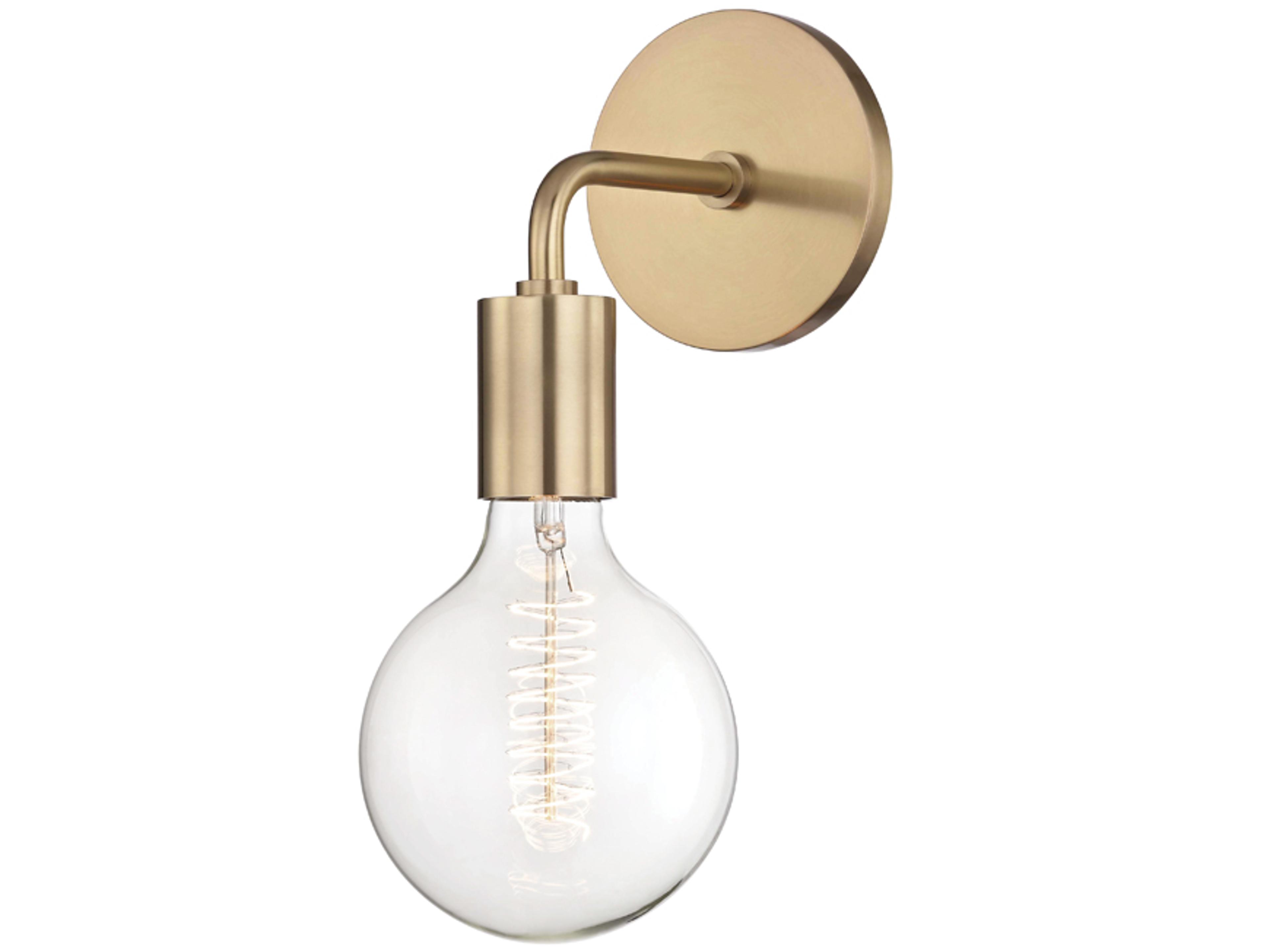 Ava 1-Light Aged Brass Wall Sconce