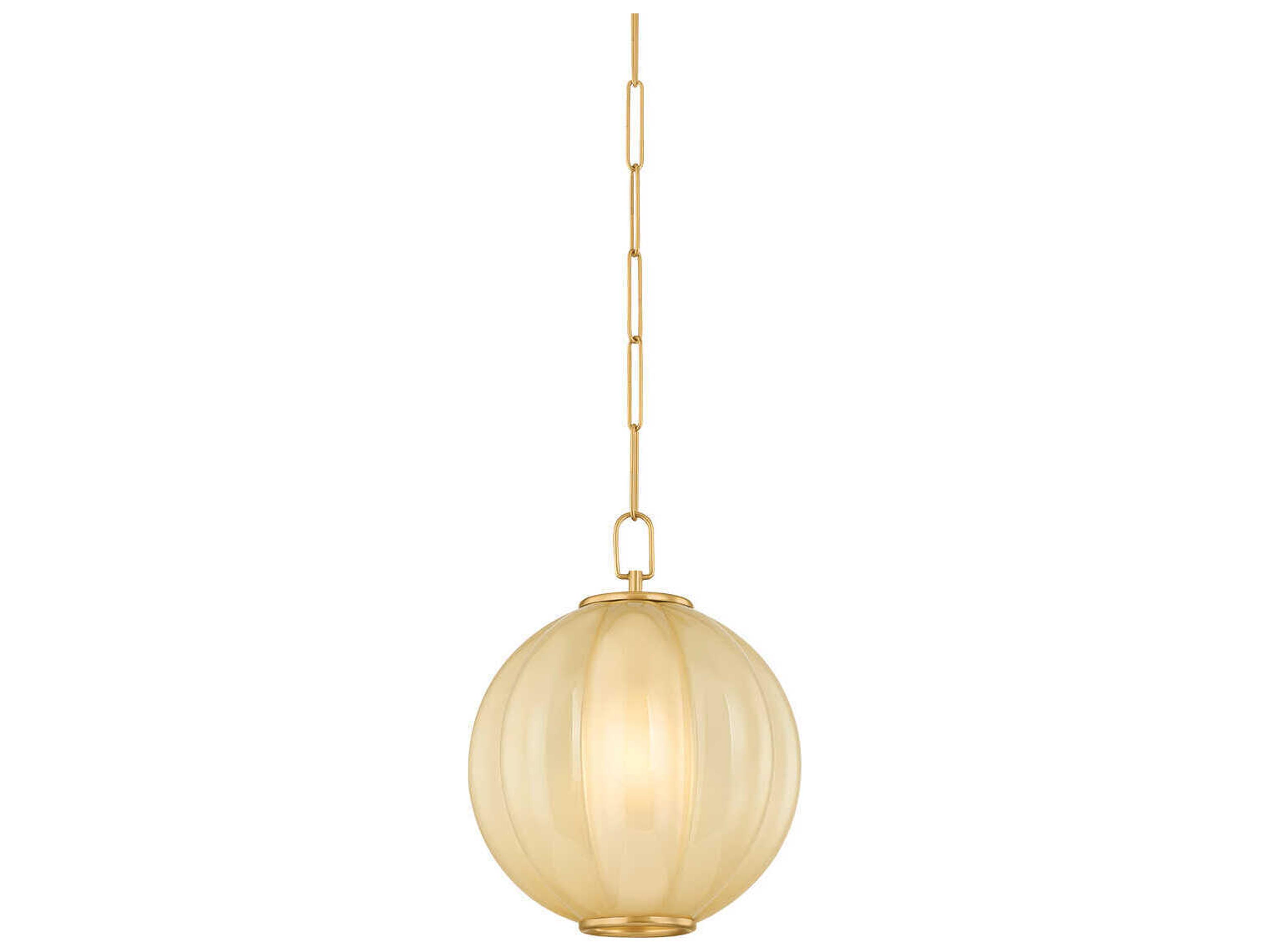 Bernadine 1-Light Aged Brass Globe Mini Pendant