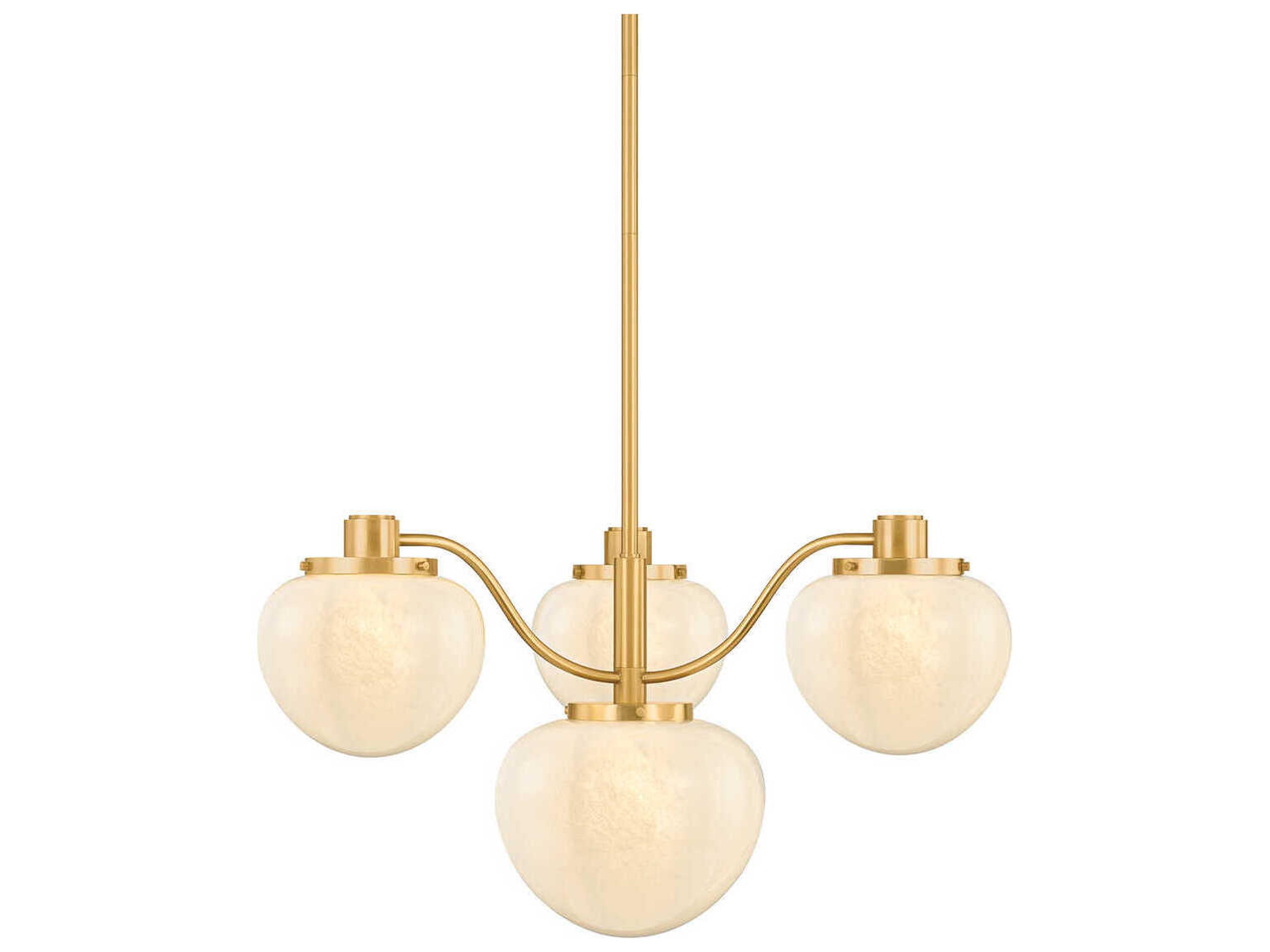 Kristen 4-Light Aged Brass Chandelier