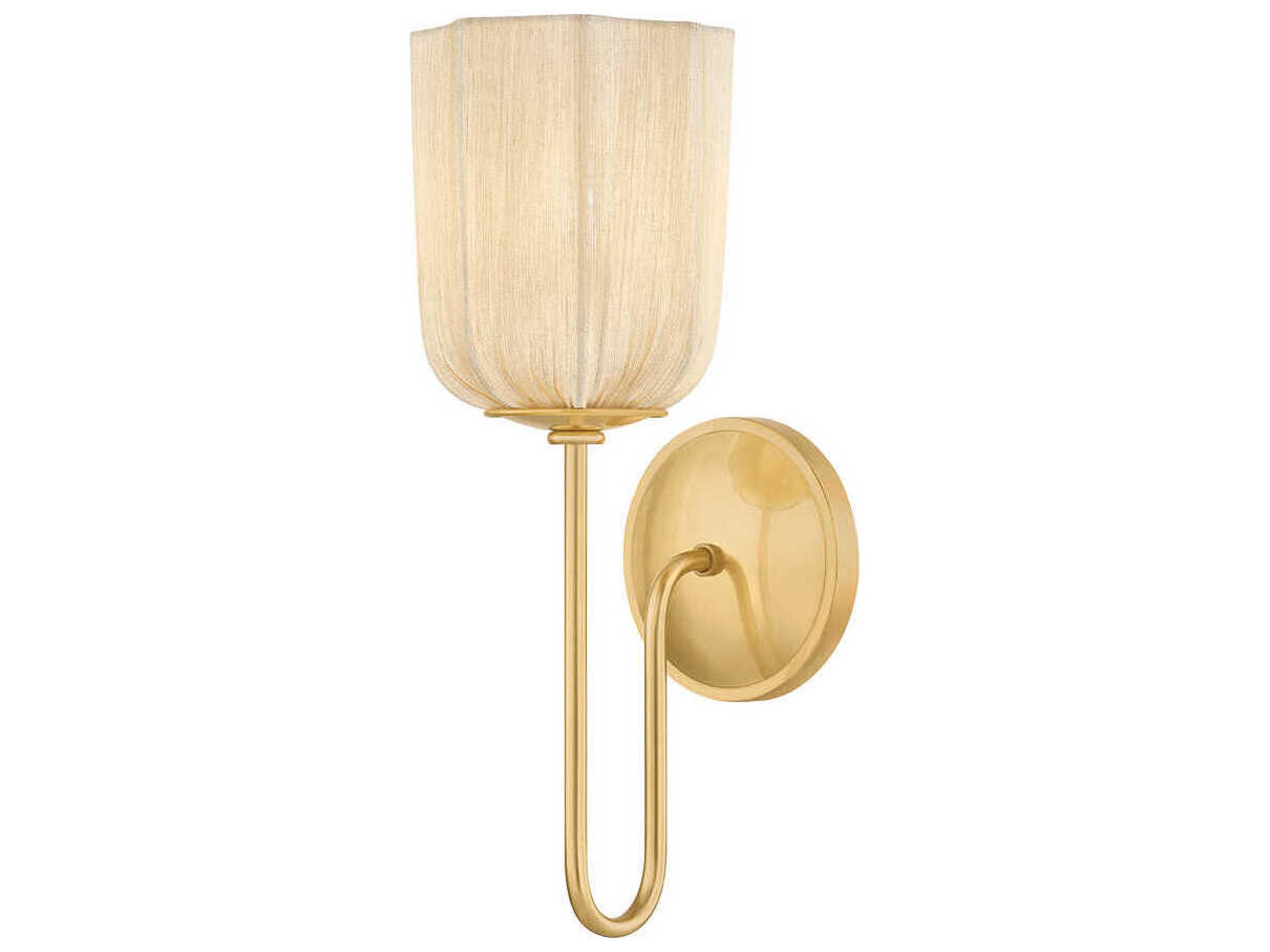 Samantha 1-Light Aged Brass Wall Sconce