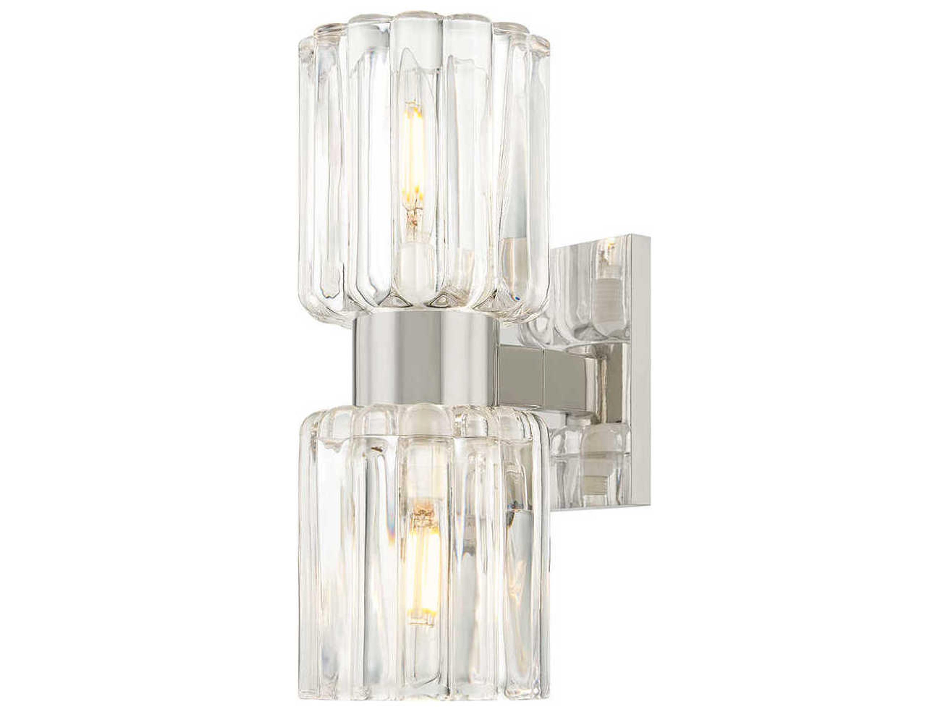 Danae 2-Light Polished Nickel Vanity Light