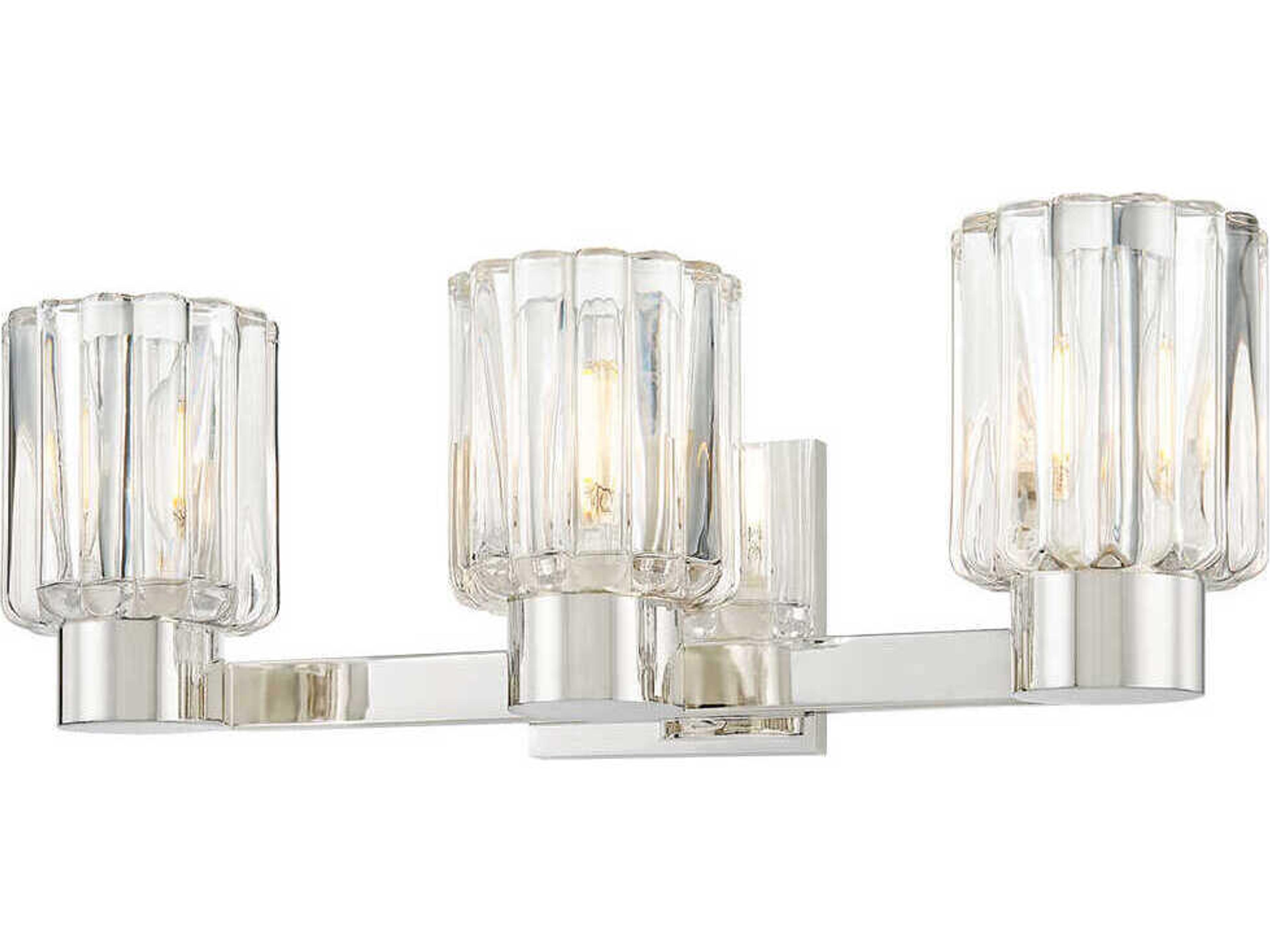Danae 3-Light Polished Nickel Vanity Light