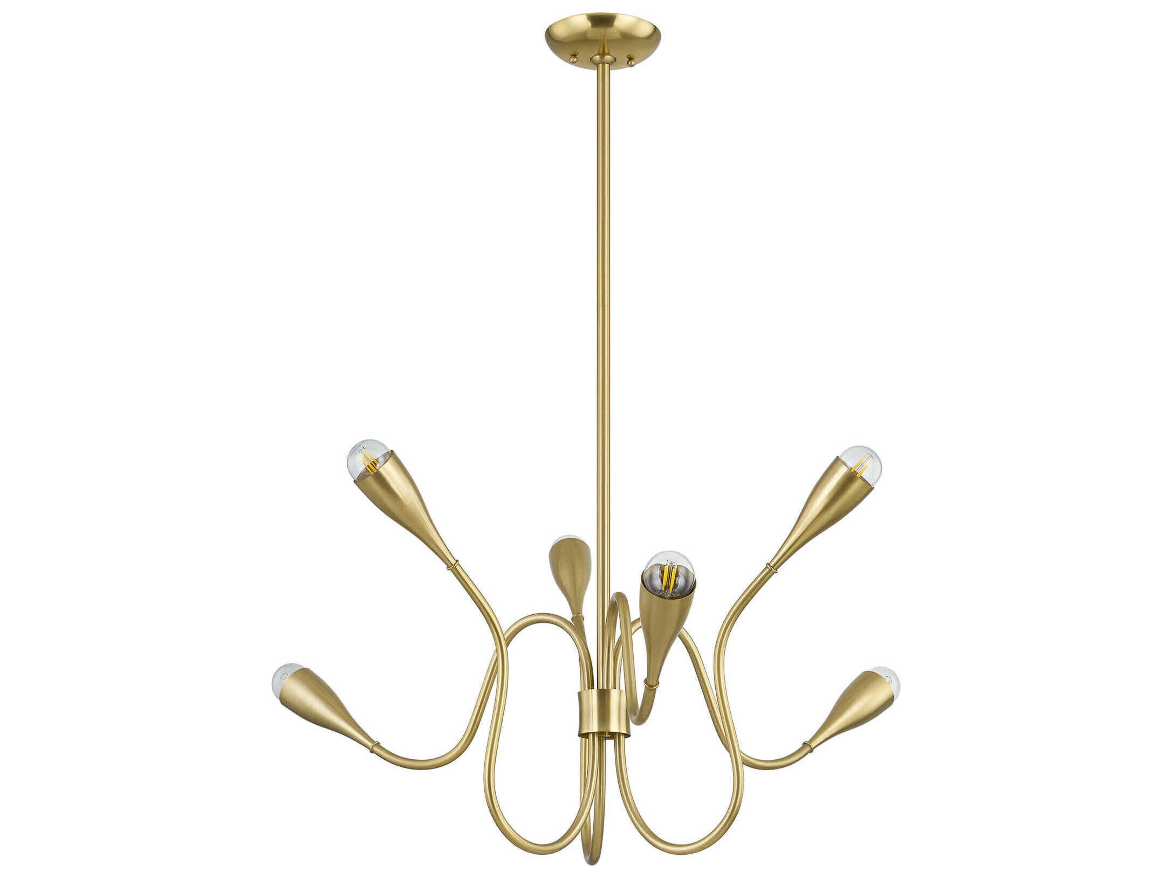Anaise 6-Light Aged Brass Chandelier