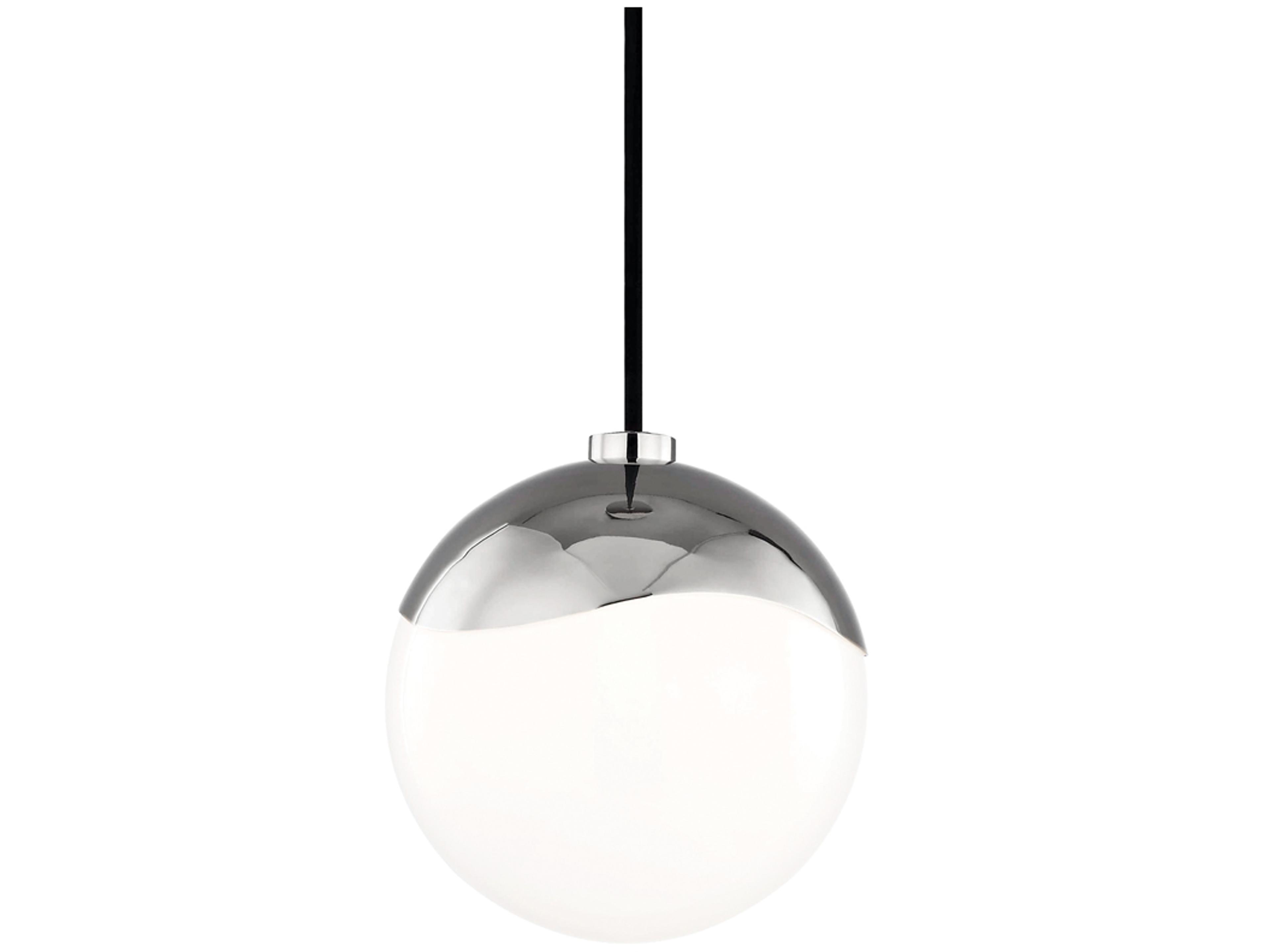 Ella 1-Light Polished Nickel Glass Globe Mini Pendant