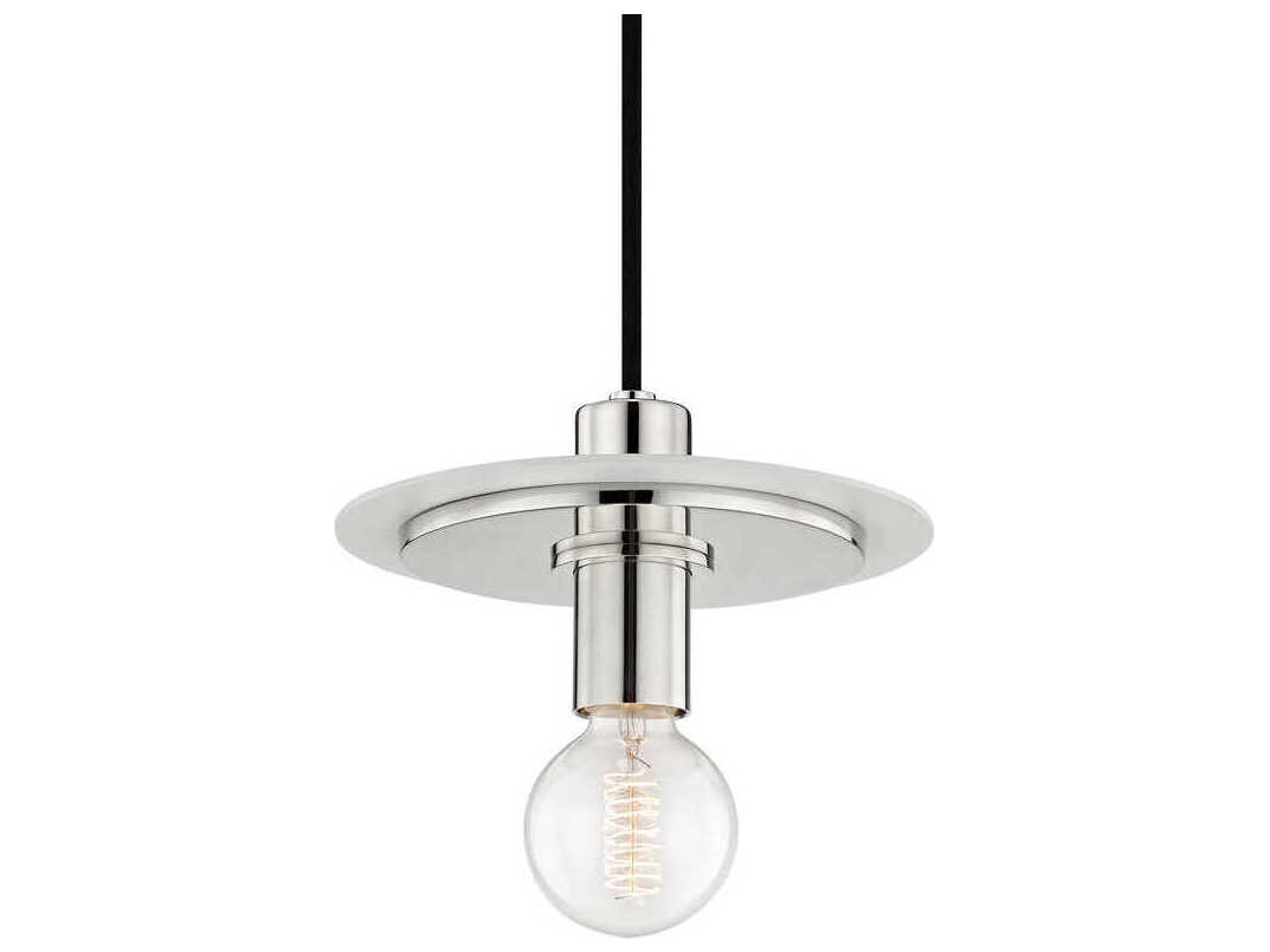 Milo 1-Light Polished Nickel White Mini Pendant