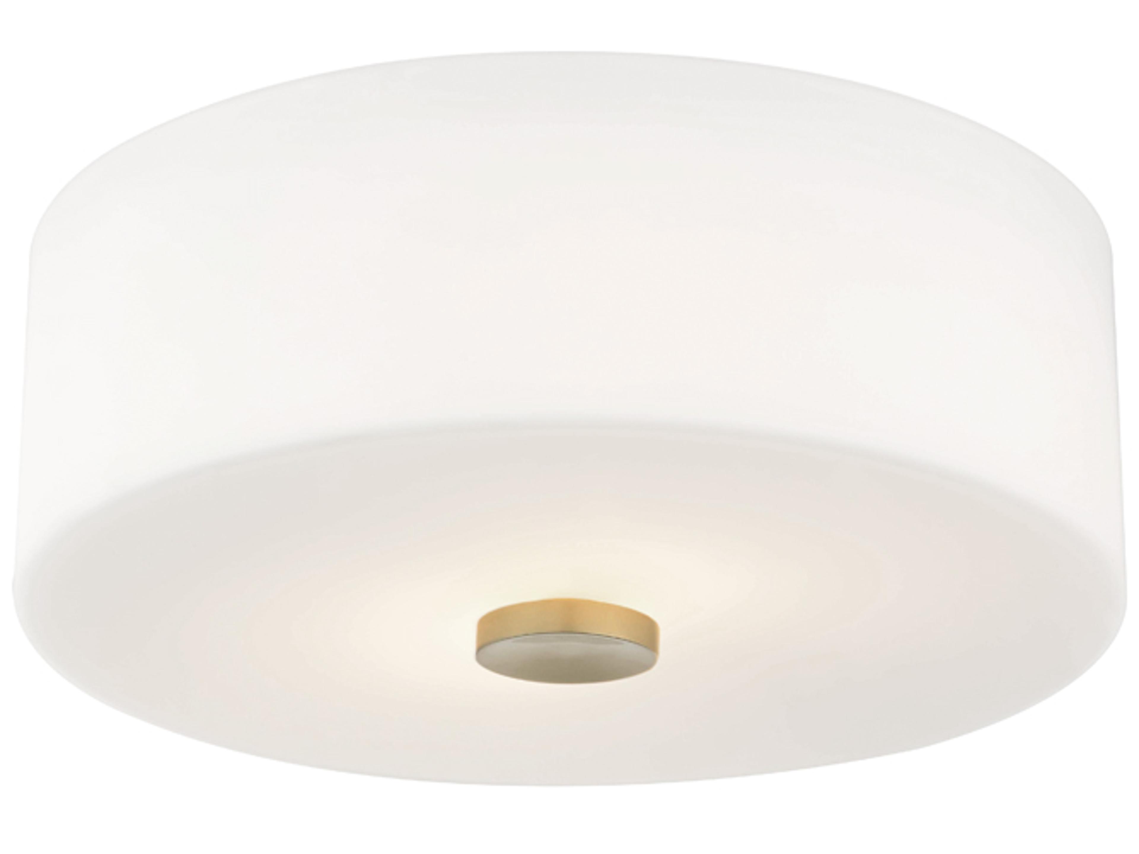 Sophie Flush Mount Ceiling Light in Aged Brass