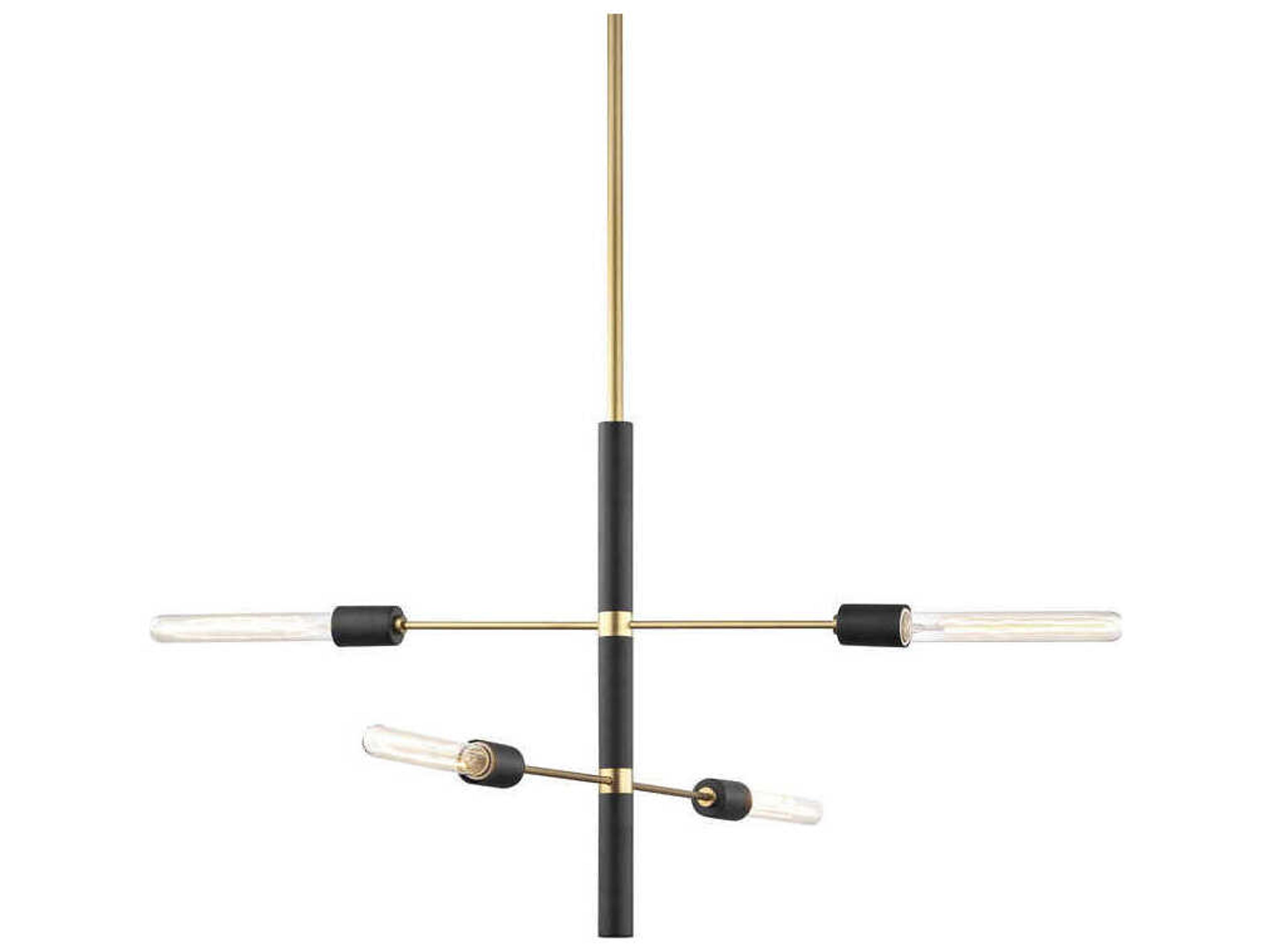 Mitzi Astrid 4-Light Aged Brass Black Pendant