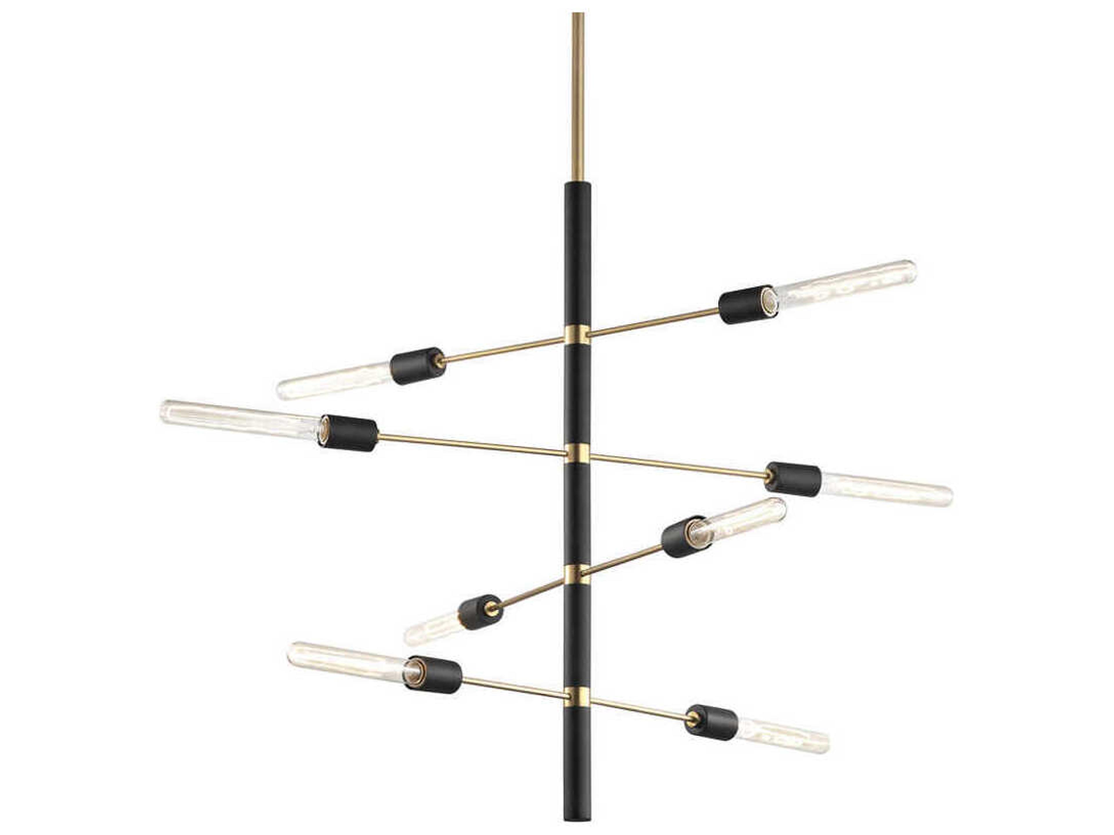 Mitzi Astrid 8-Light Aged Brass Black Pendant