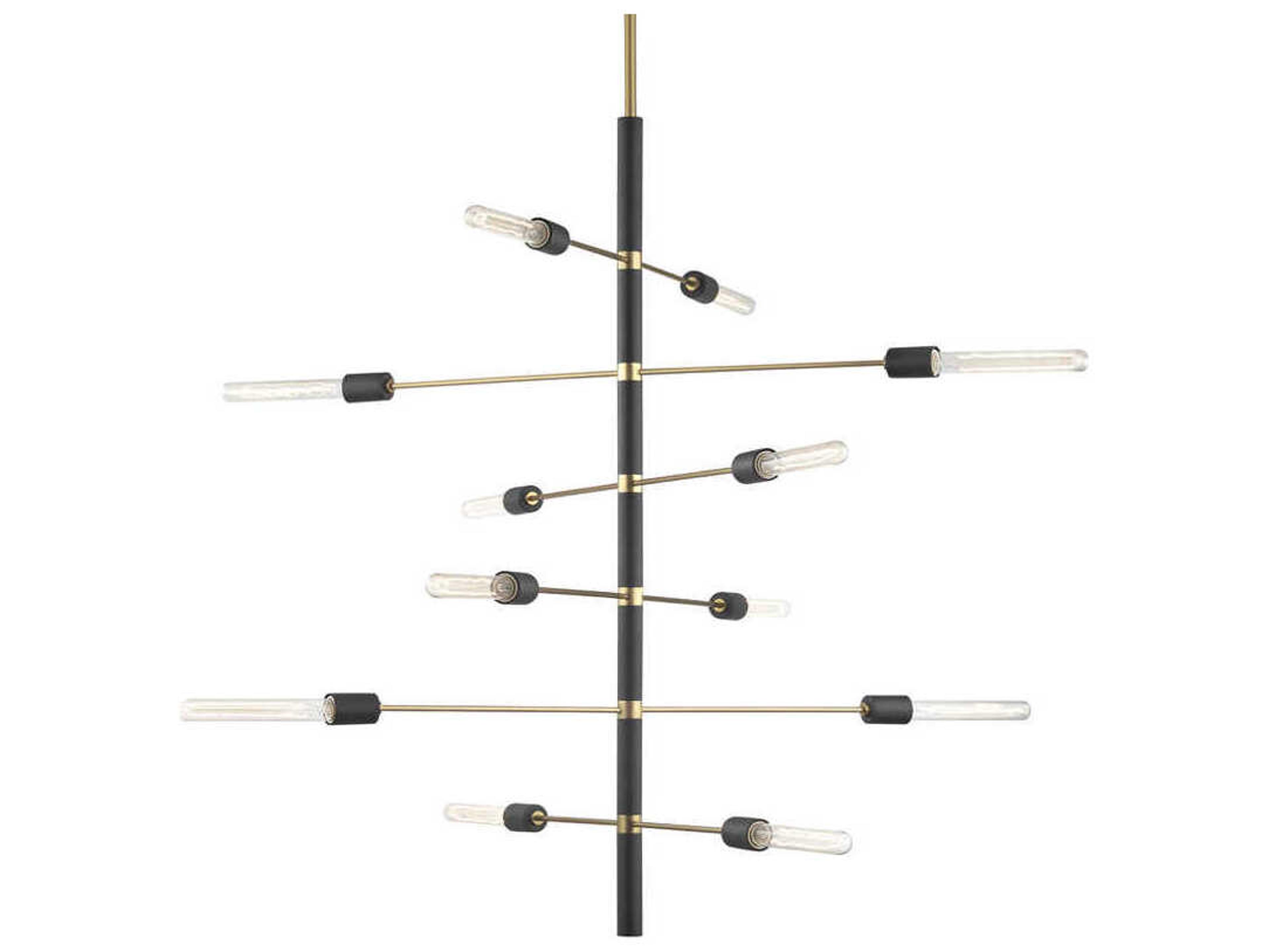 Mitzi Astrid 12-Light Aged Brass Black Pendant