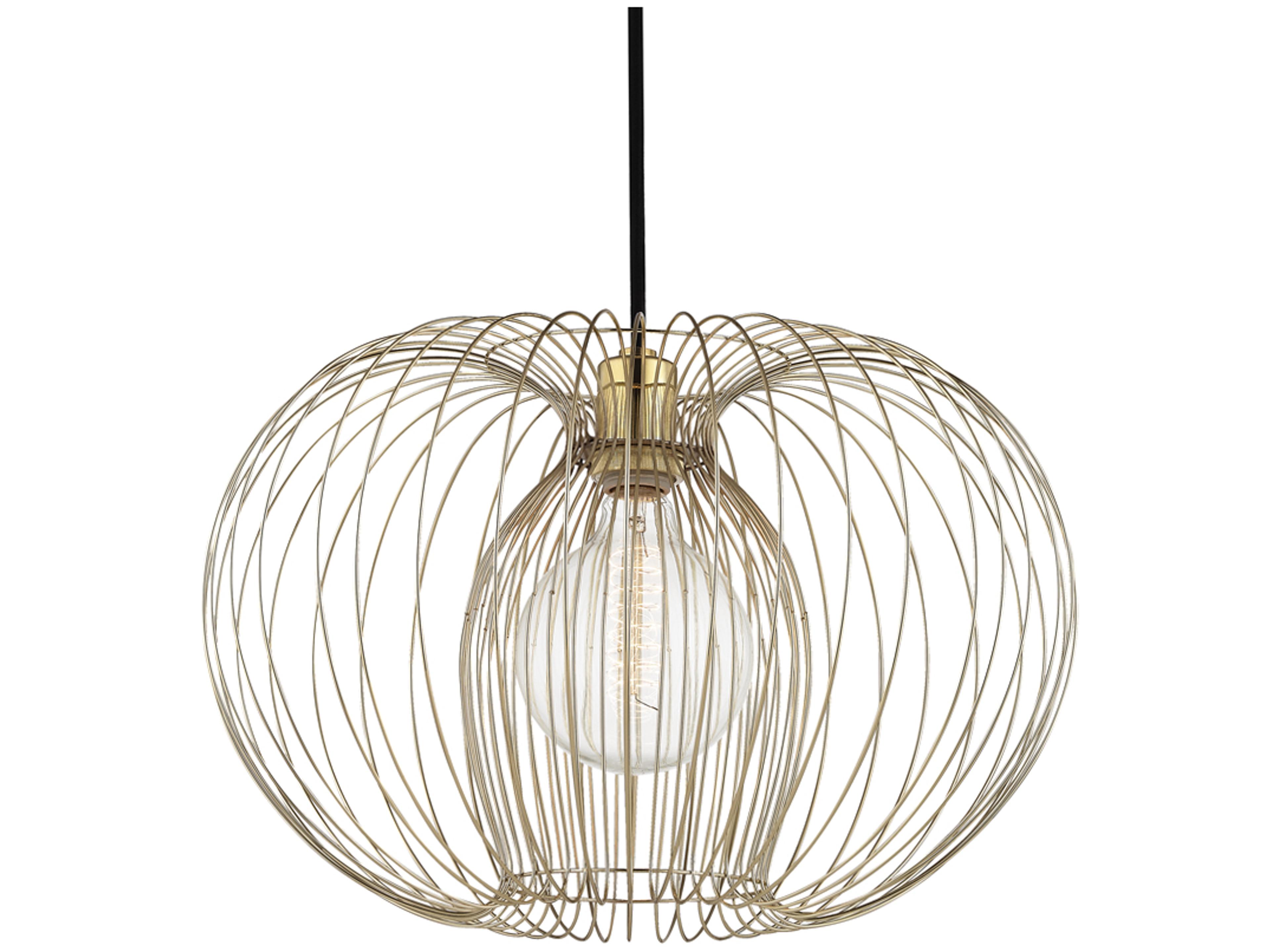 Jasmine 1-Light Polished Brass Pendant