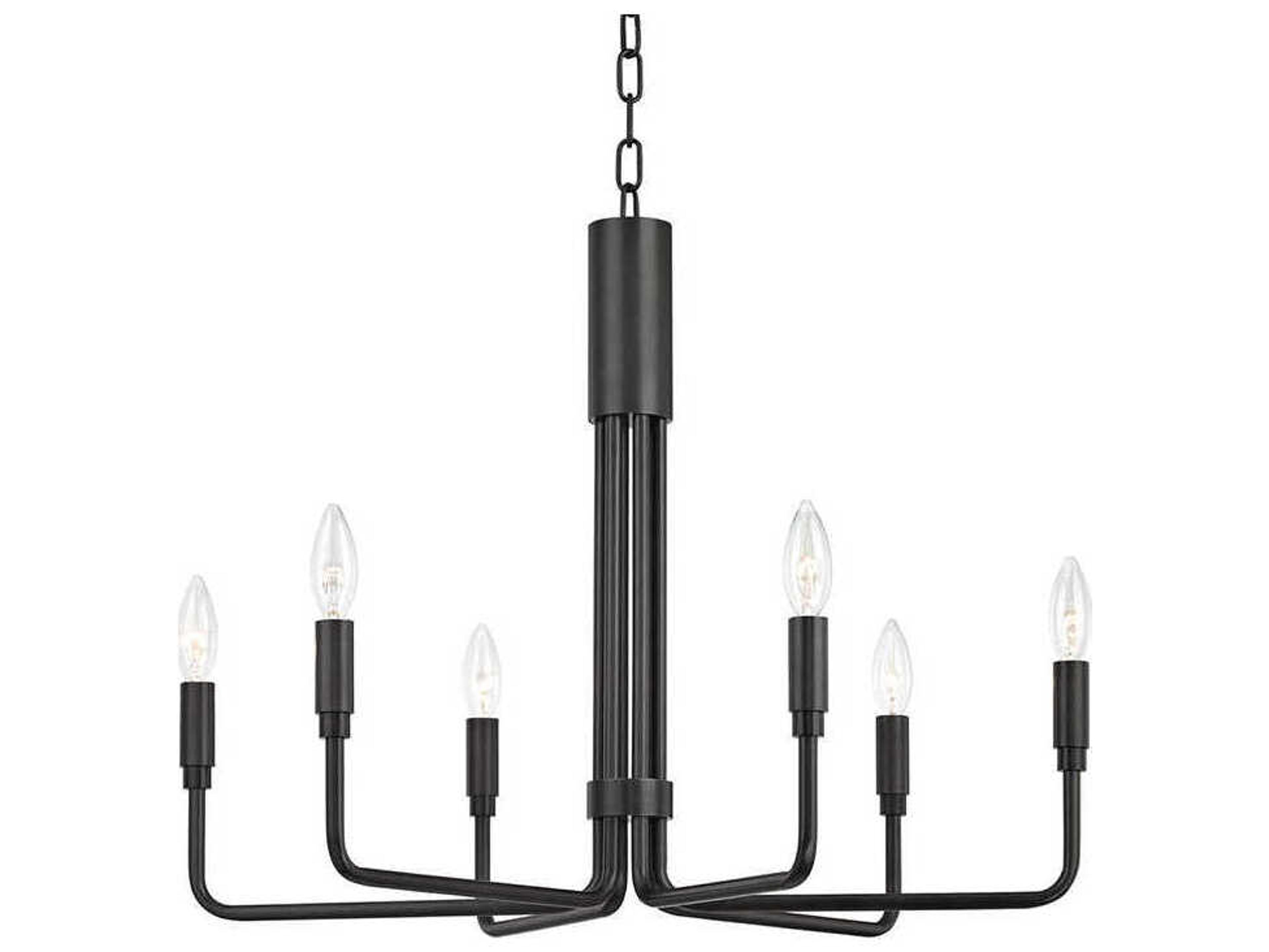 Brigitte 6-Light Old Bronze Candelabra Chandelier