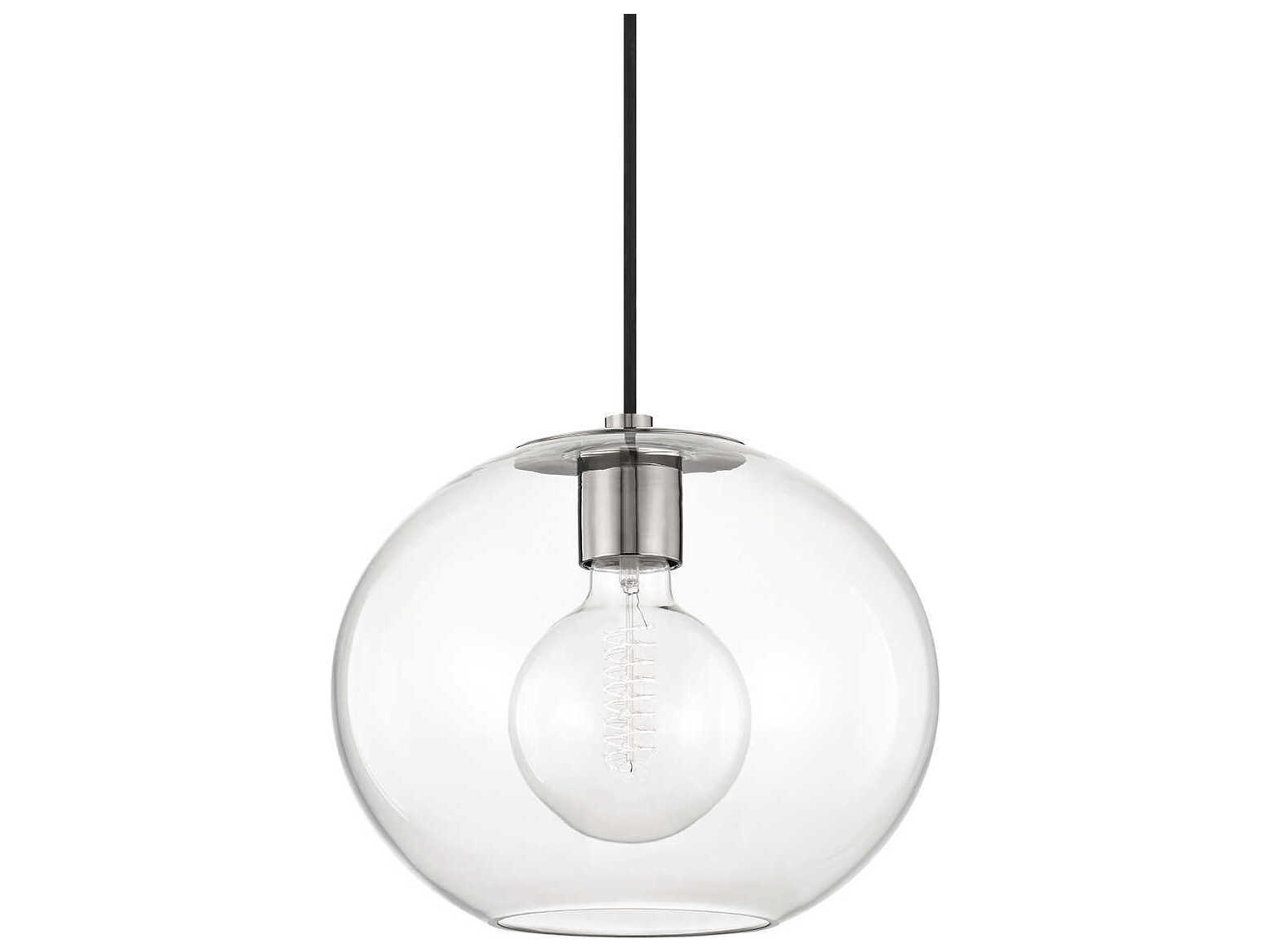 Margot 1-Light Polished Nickel Globe Mini Pendant