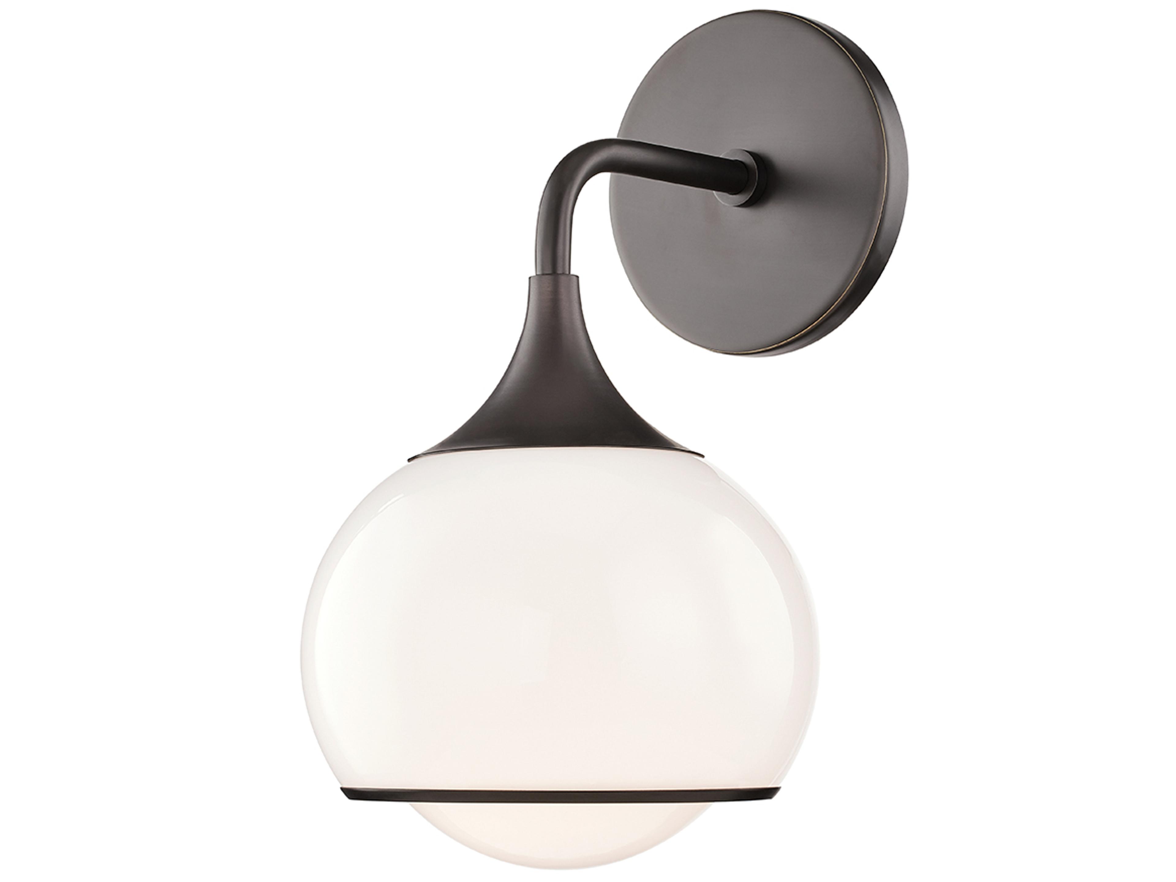 Reese 1-Light Old Bronze Glass Wall Sconce