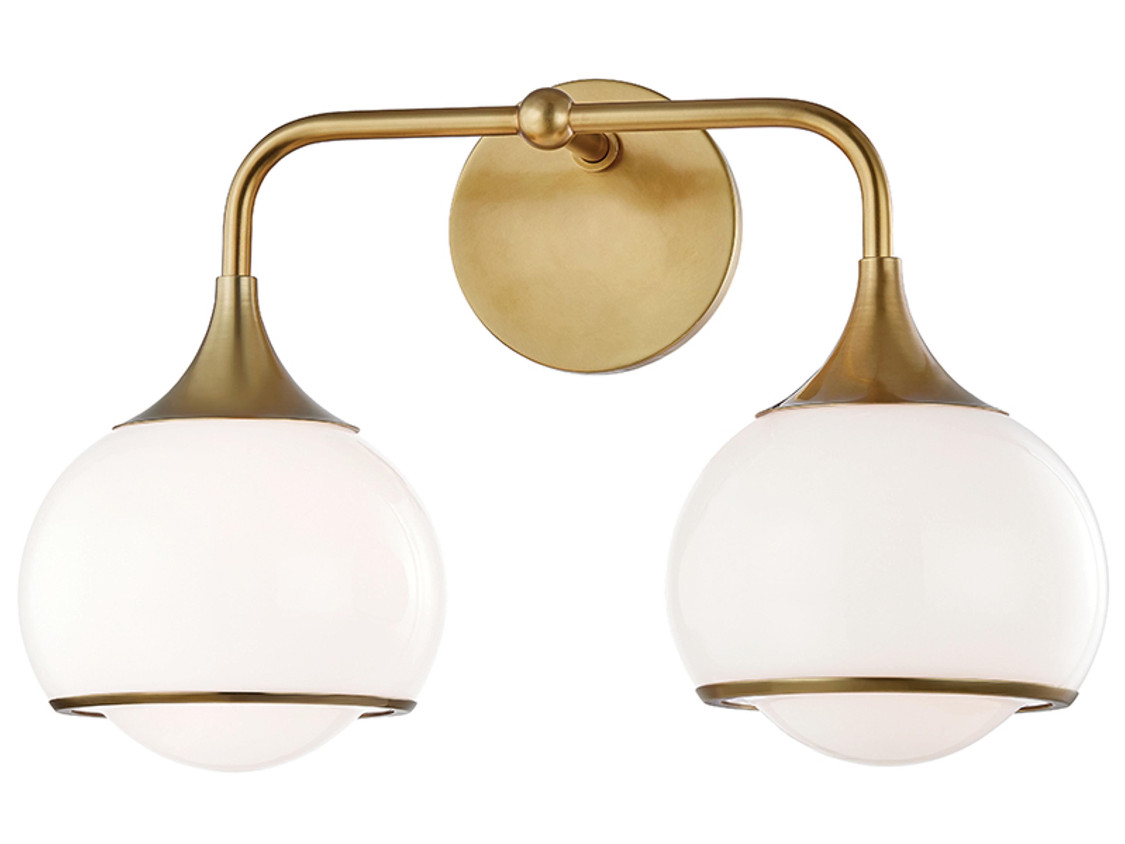 Reese Wall Sconce in Aged Brass Modern Vanity Light