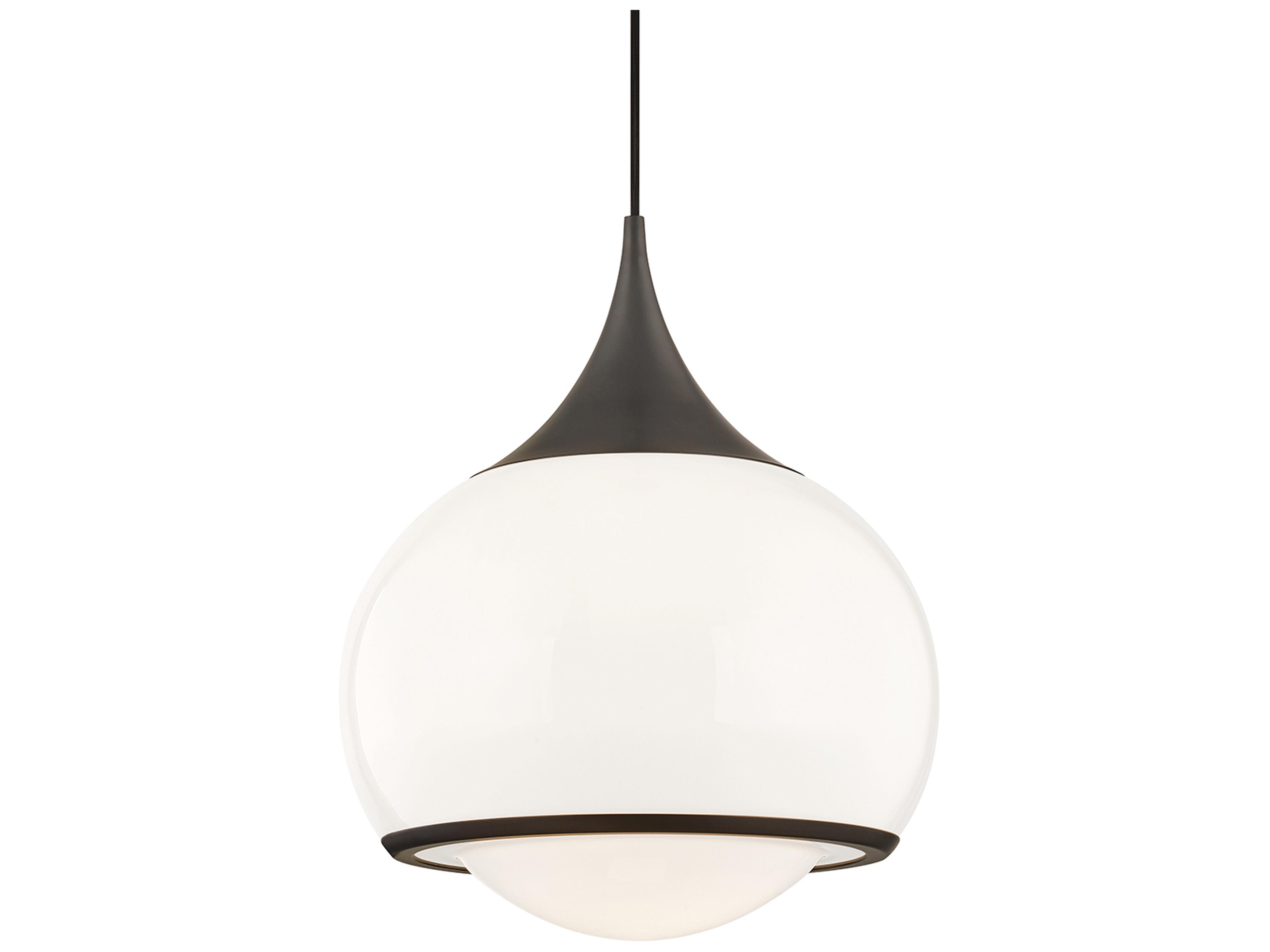 Reese 1-Light Old Bronze Glass Globe Pendant