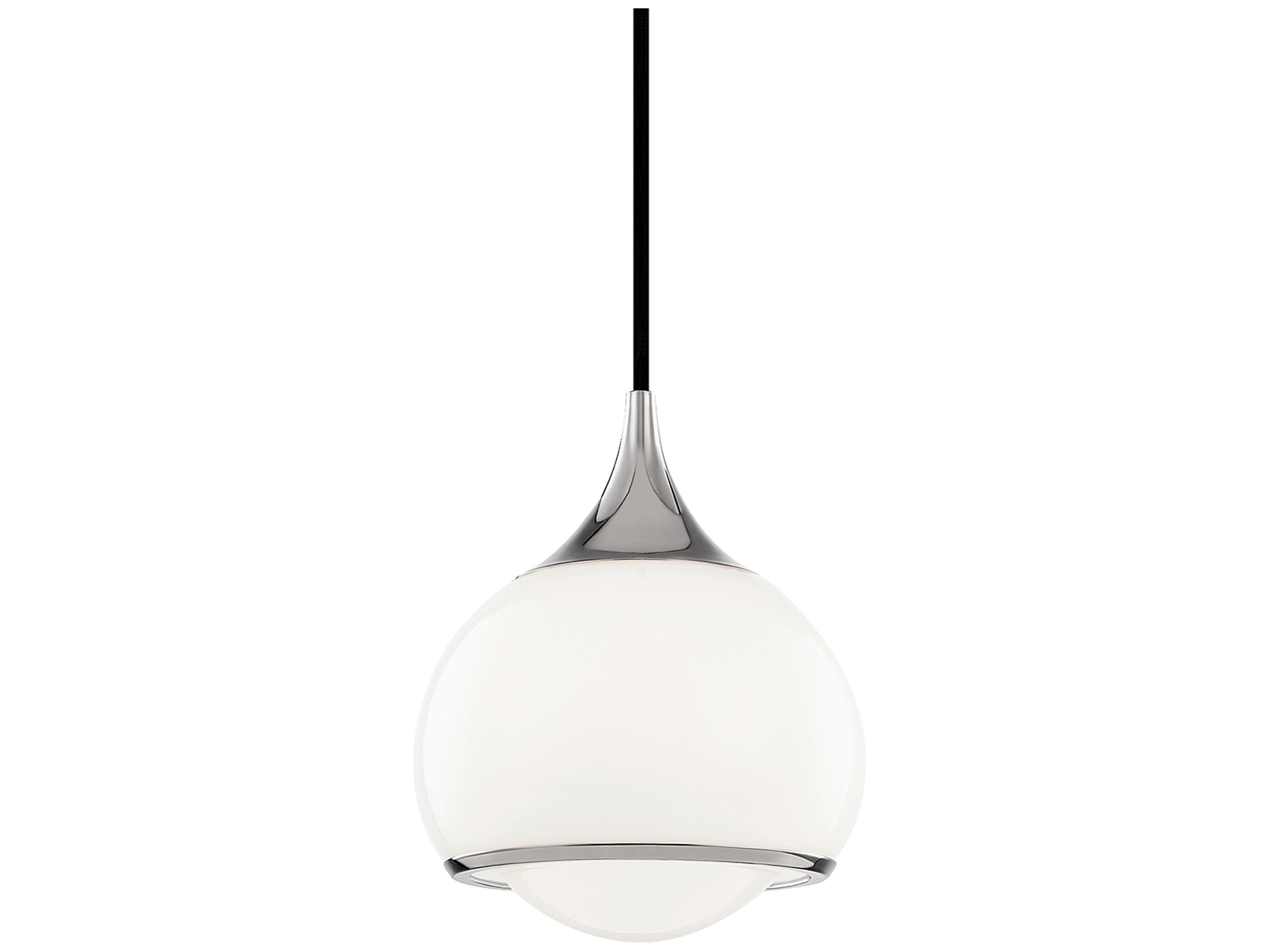 Reese 1-Light Polished Nickel Glass Globe Mini Pendant