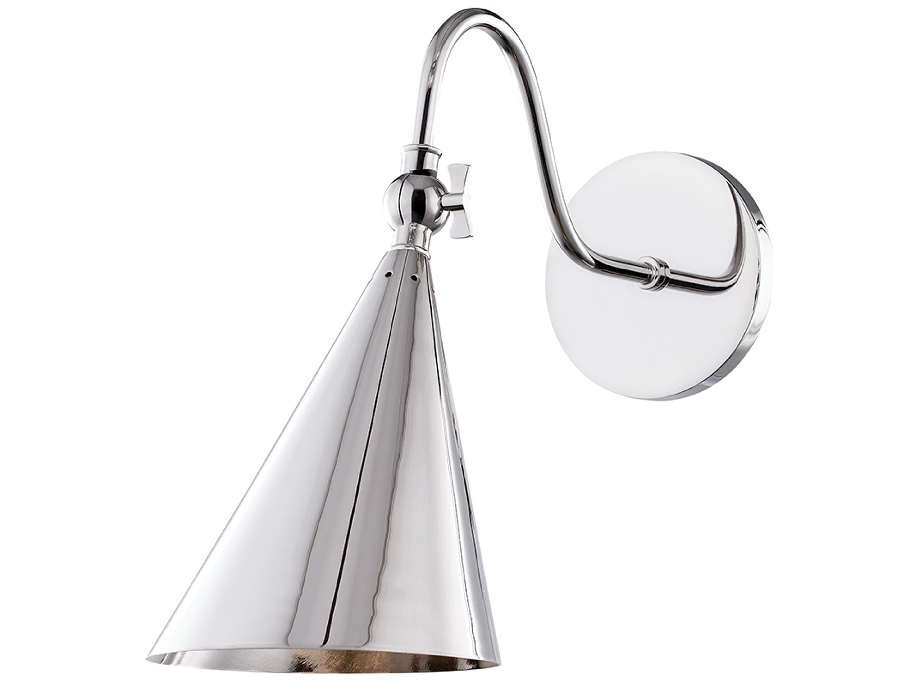 Lupe 1-Light Polished Nickel Steel Wall Sconce