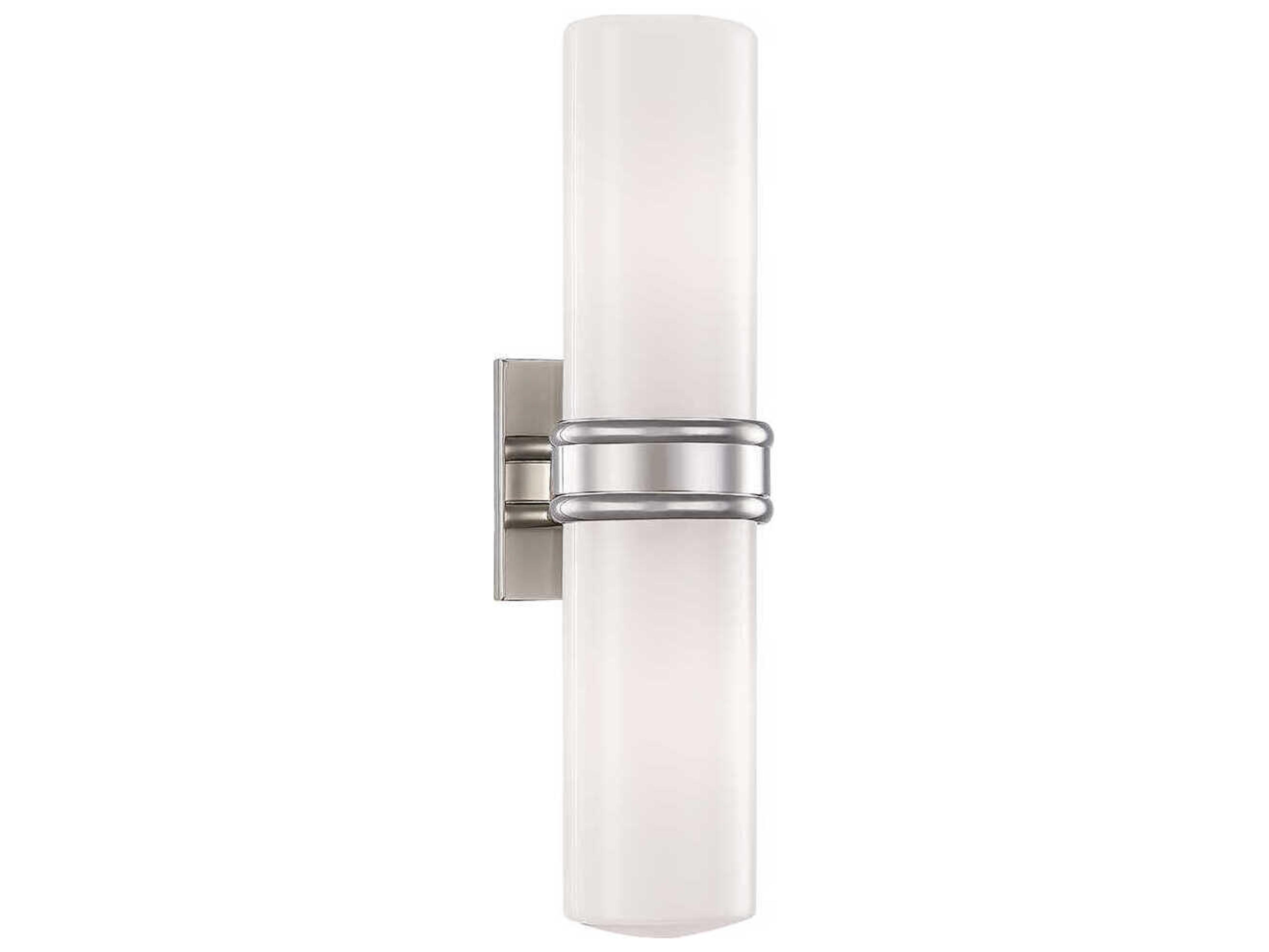 Natalie 2-Light Polished Nickel Glass Wall Sconce