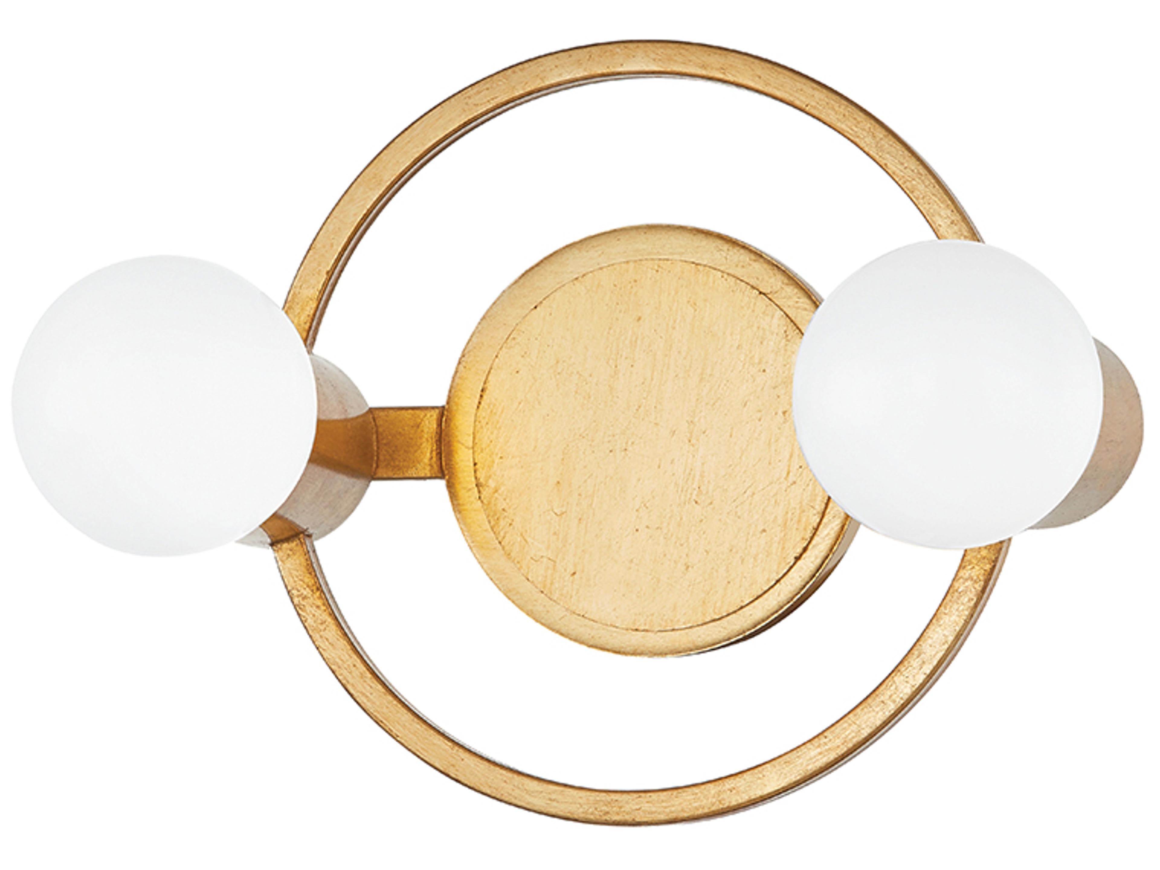 Hope 2-Light Gold Leaf Vanity Light