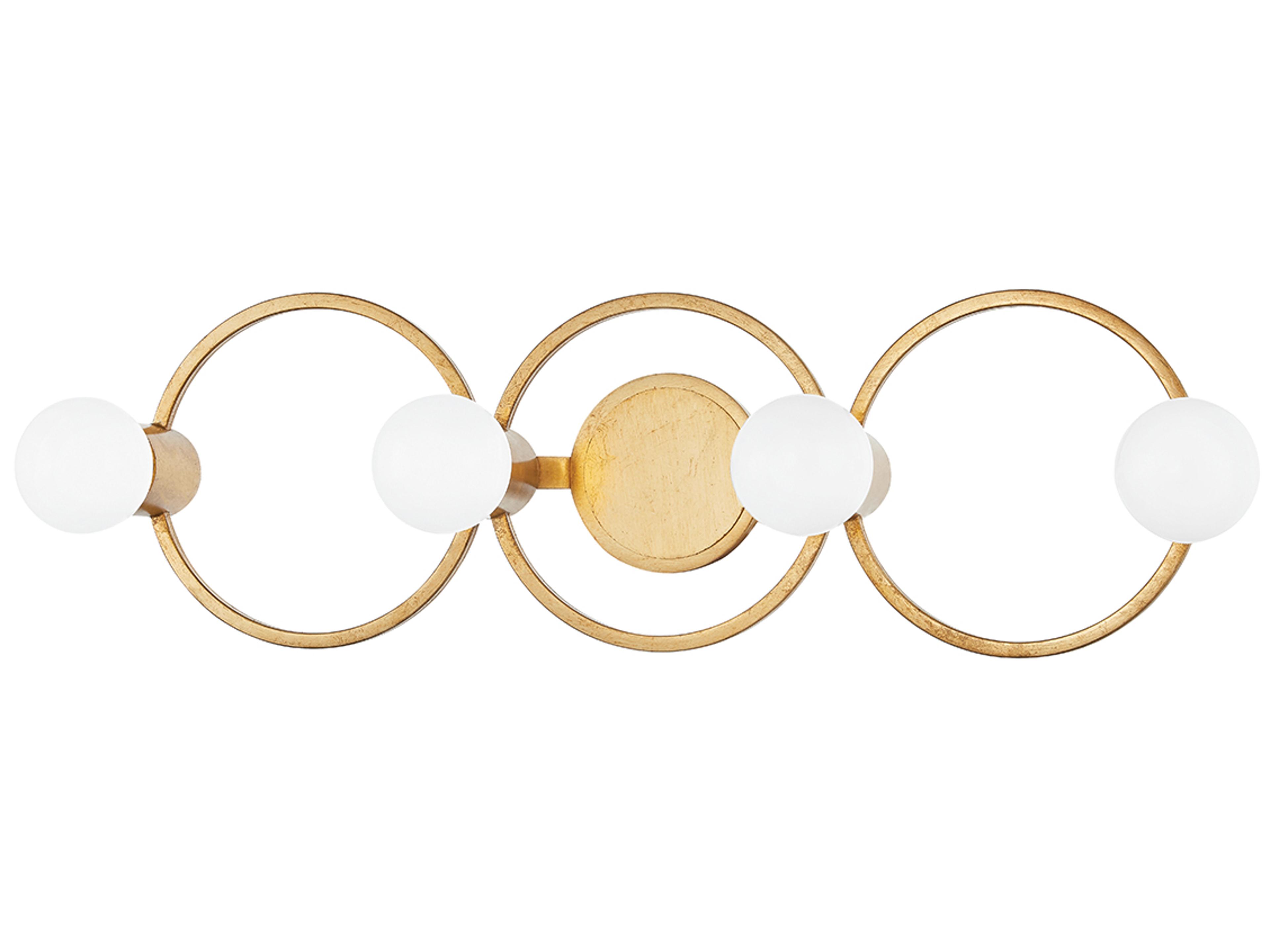 Mitzi Hope 4-Light Gold Leaf Vanity Light