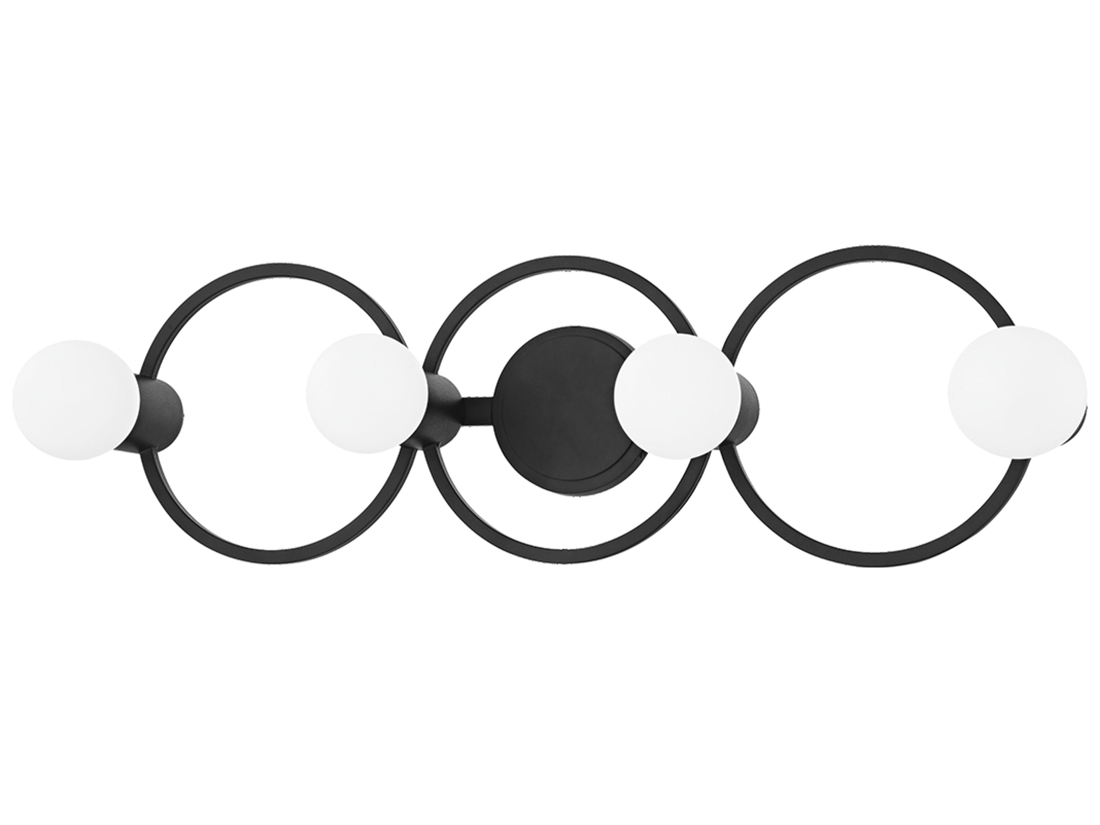 Hope 4-Light Textured Black Vanity Light