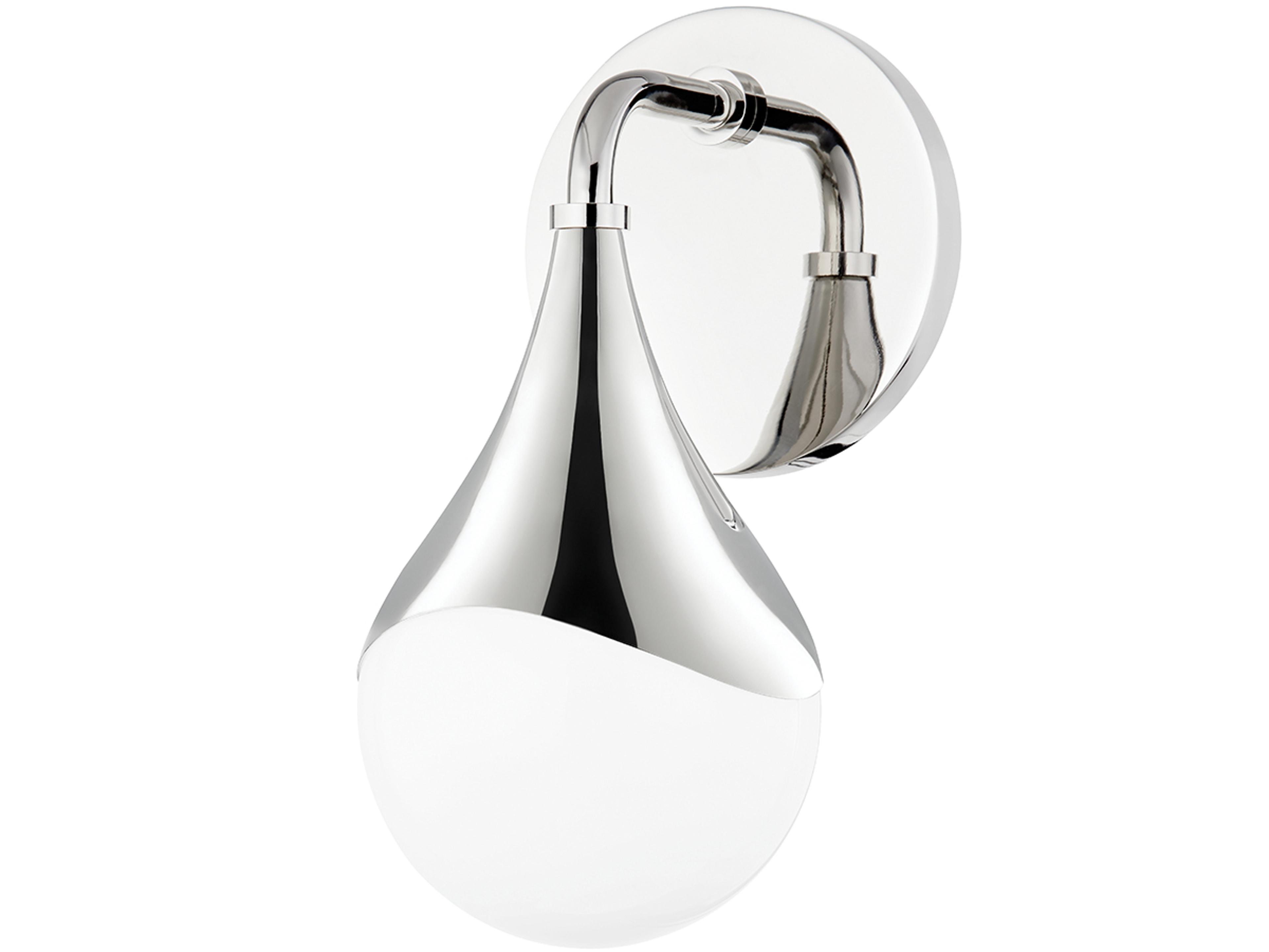 Ariana 1-Light Polished Nickel Glass LED Wall Sconce