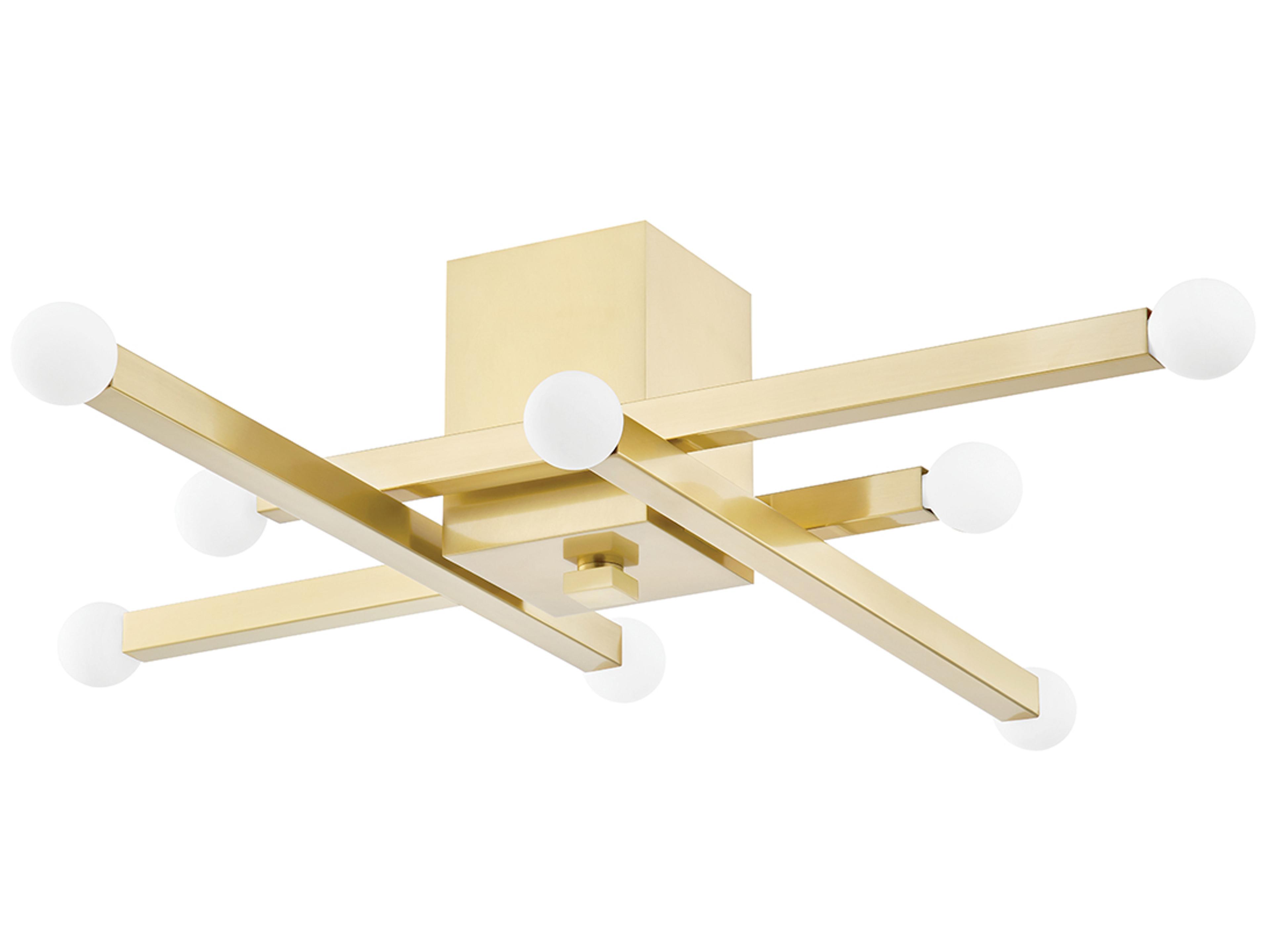 Dona 8-Light Aged Brass Semi Flush Mount