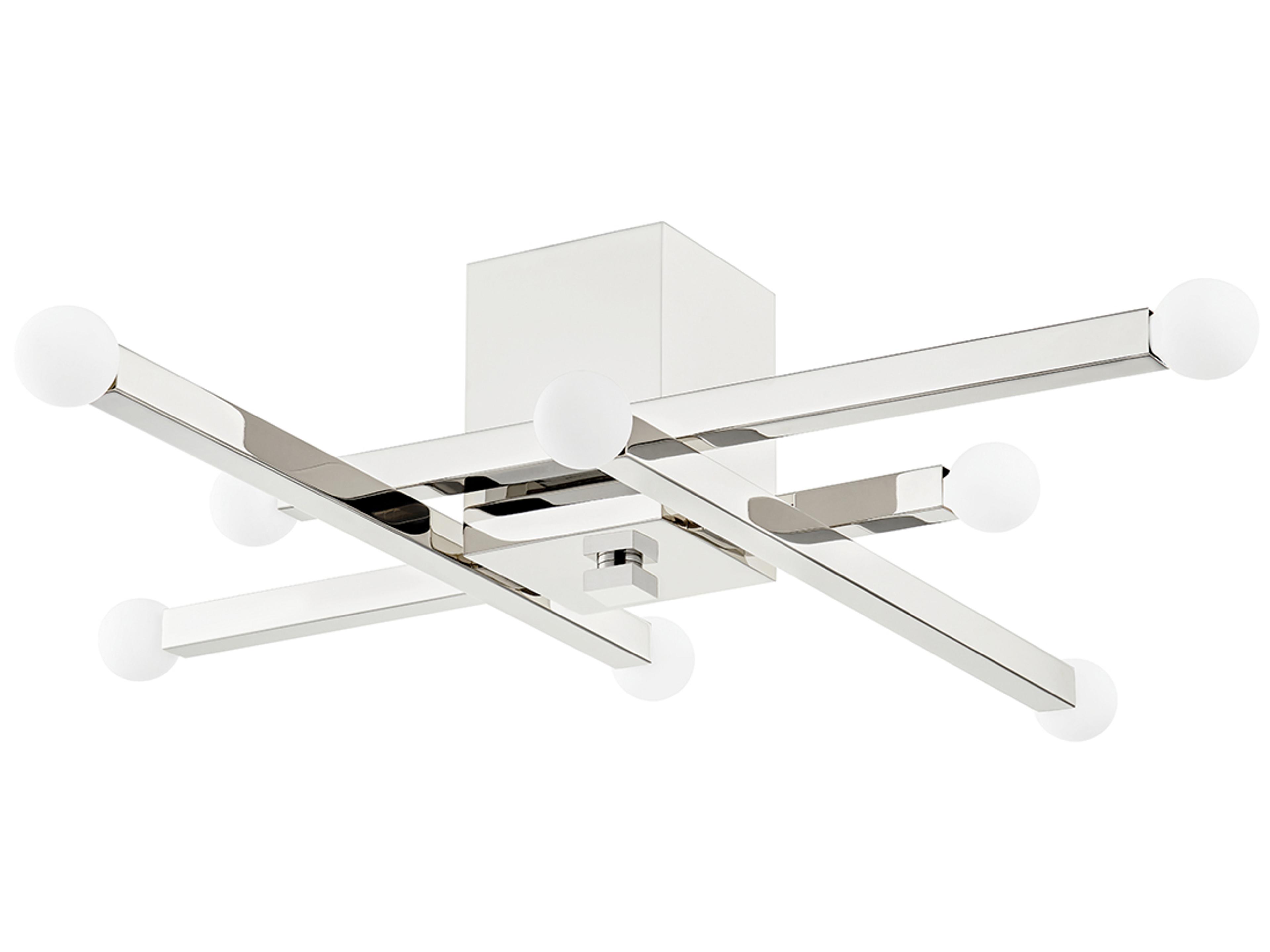 Dona 8-Light Polished Nickel Semi Flush Mount