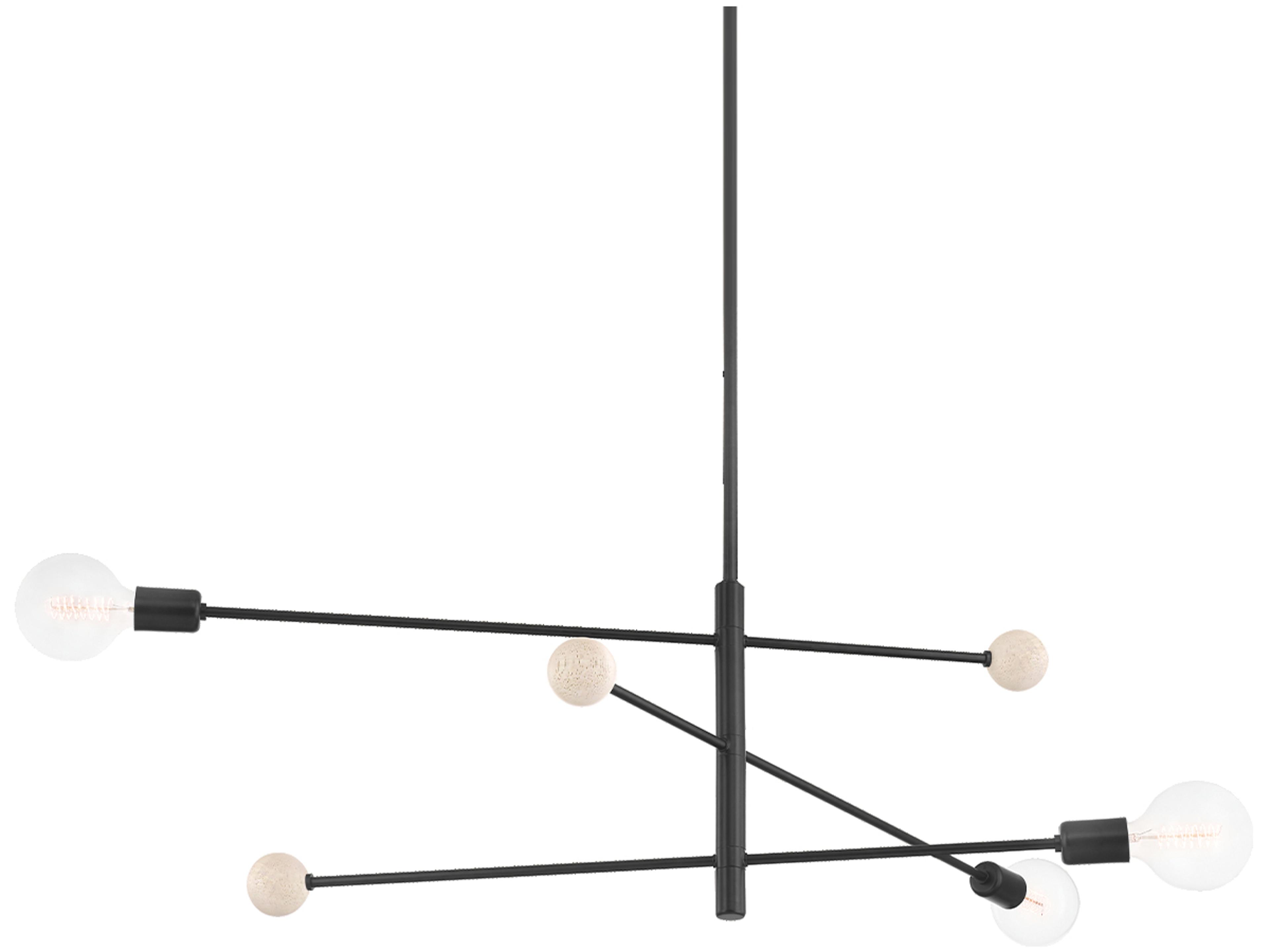 Slater 3-Light Soft Black Linear Pendant