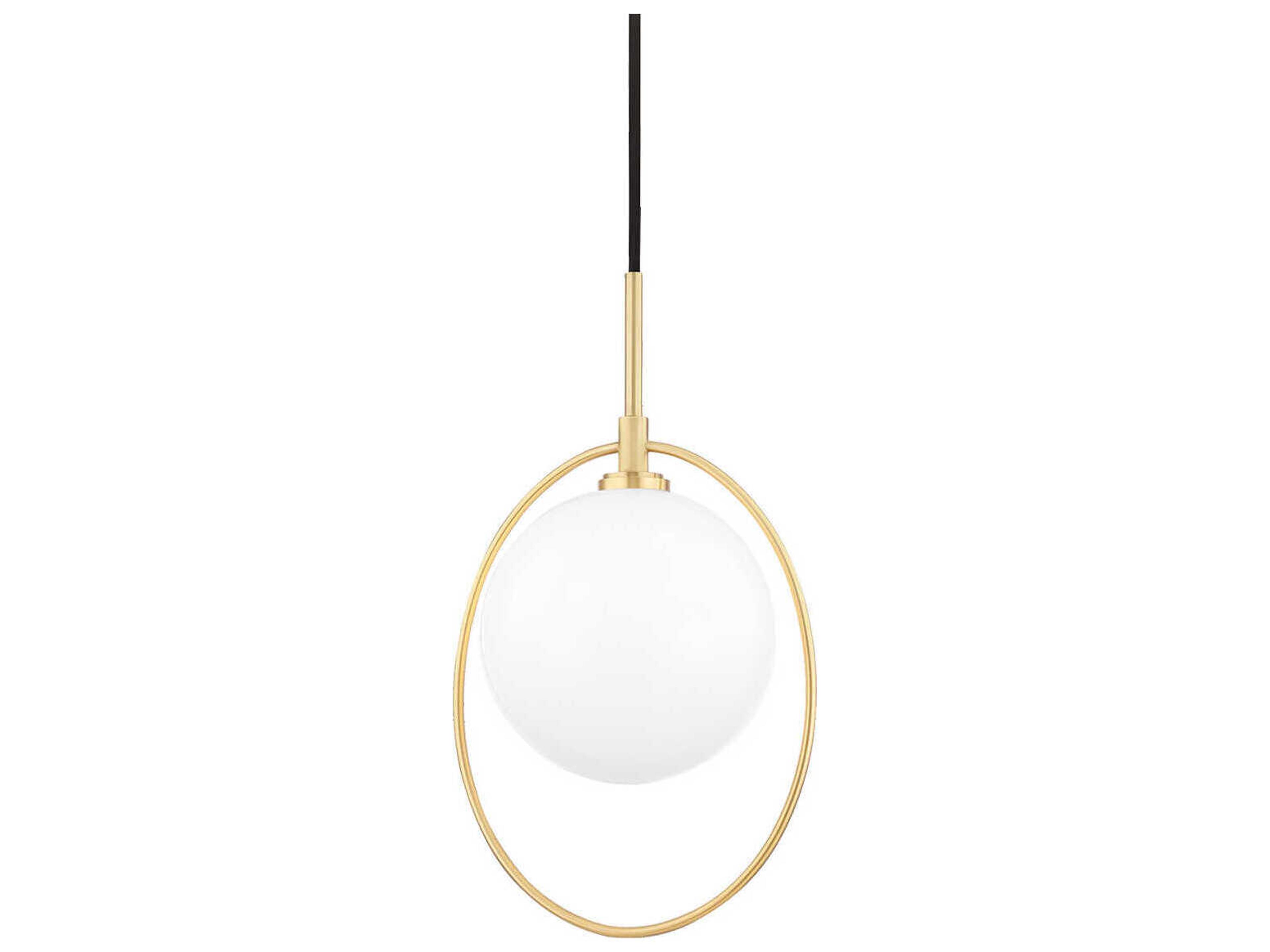 Babette 1-Light Aged Brass Glass LED Globe Mini Pendant