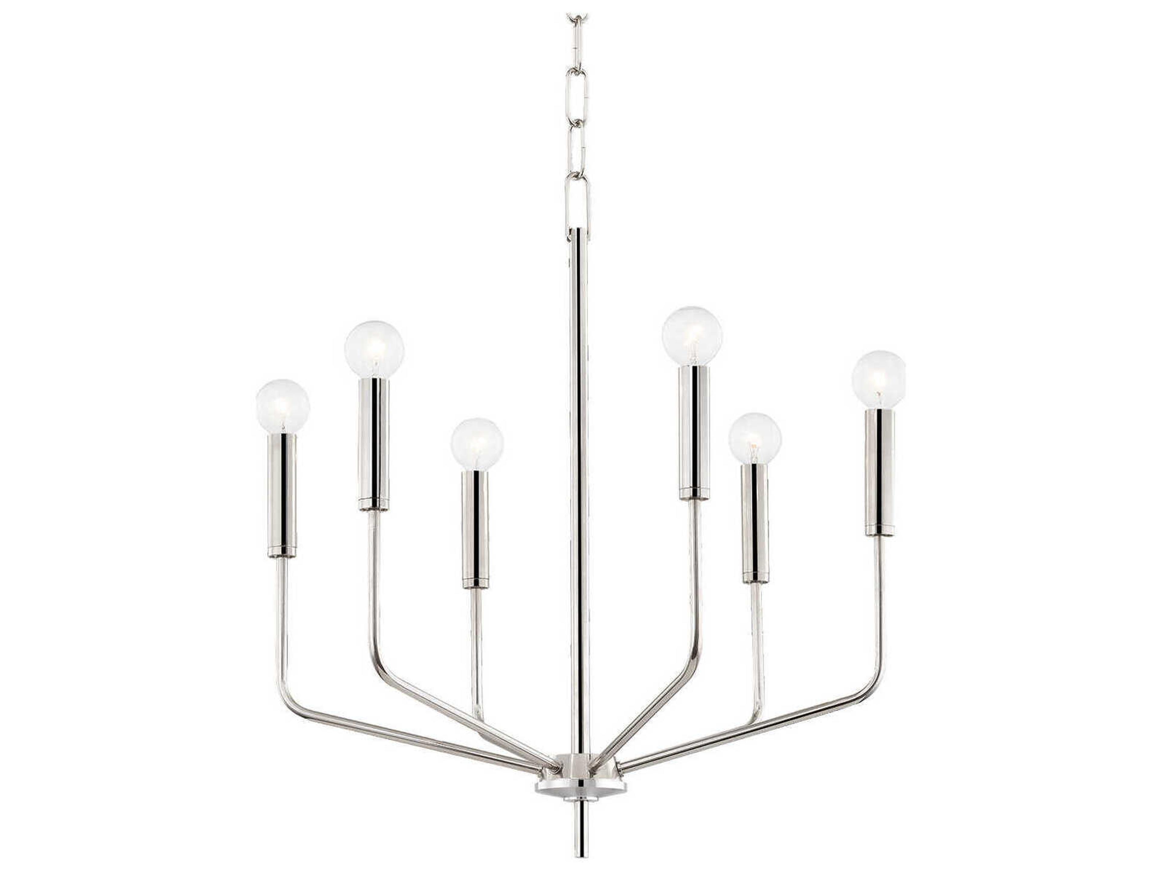 Mitzi Bailey 6-Light Polished Nickel Candelabra Chandelier