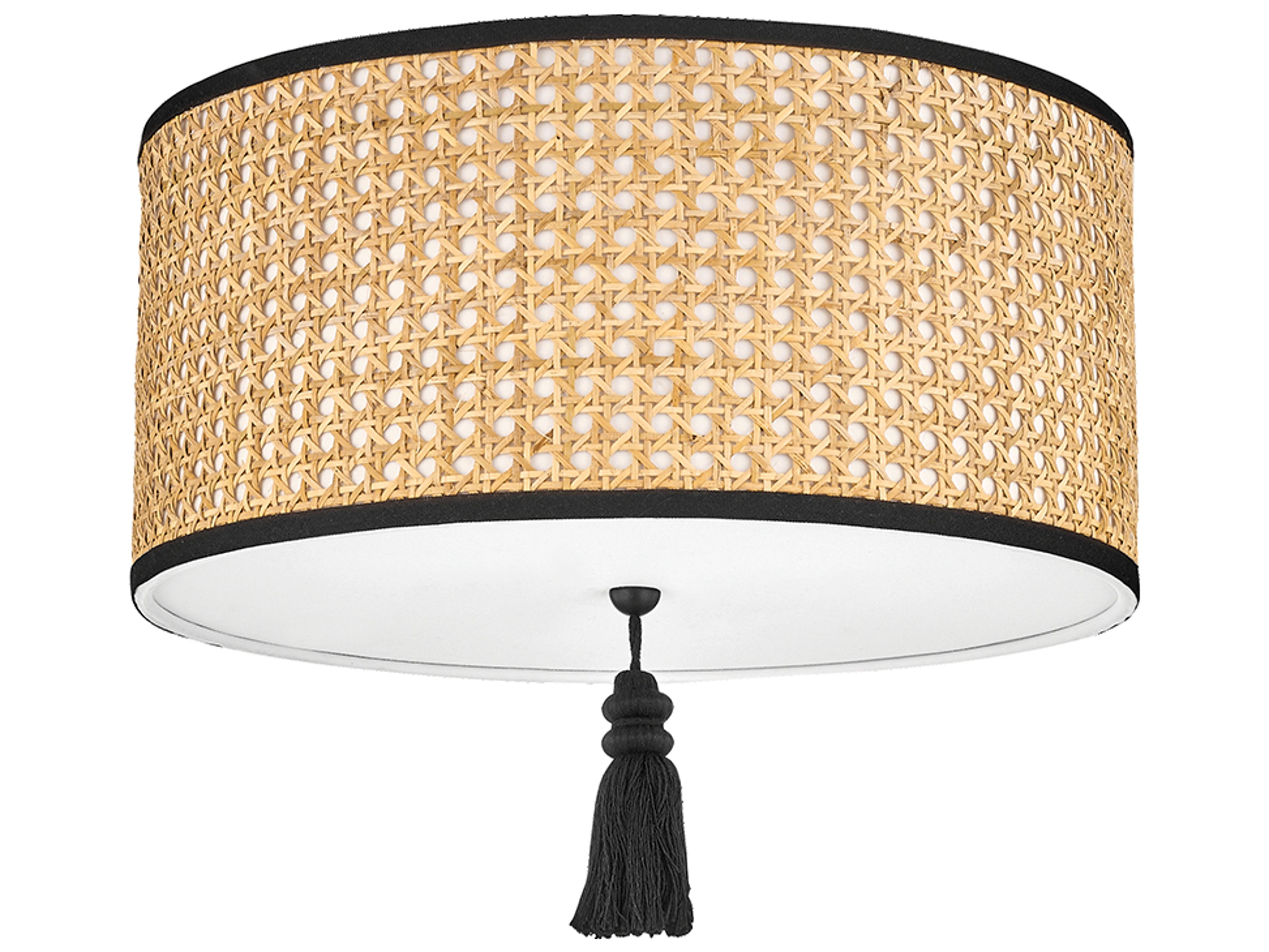 Dolores 2-Light Soft Black Drum Flush Mount