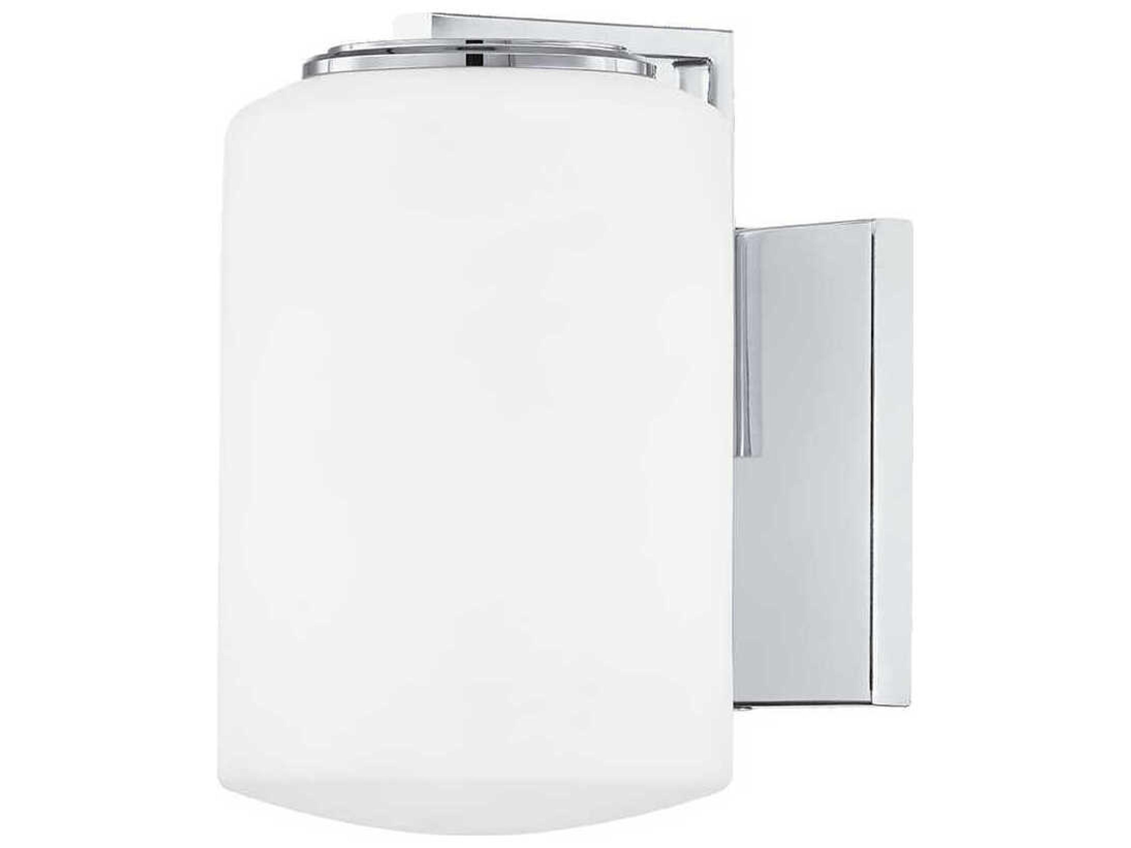 Chantal 1-Light Polished Chrome Glass Wall Sconce