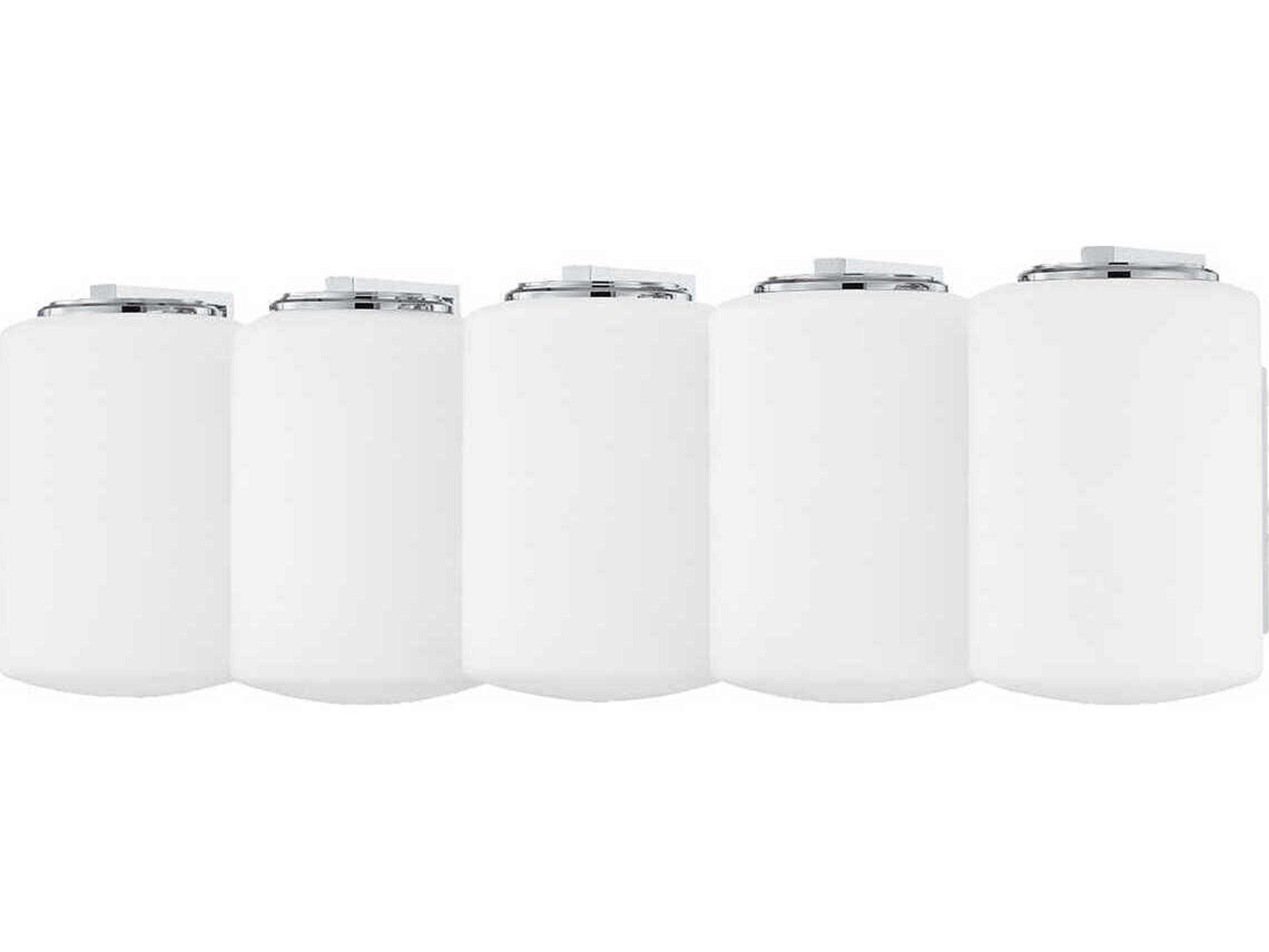 Chantal 5-Light Polished Chrome Glass Vanity Light